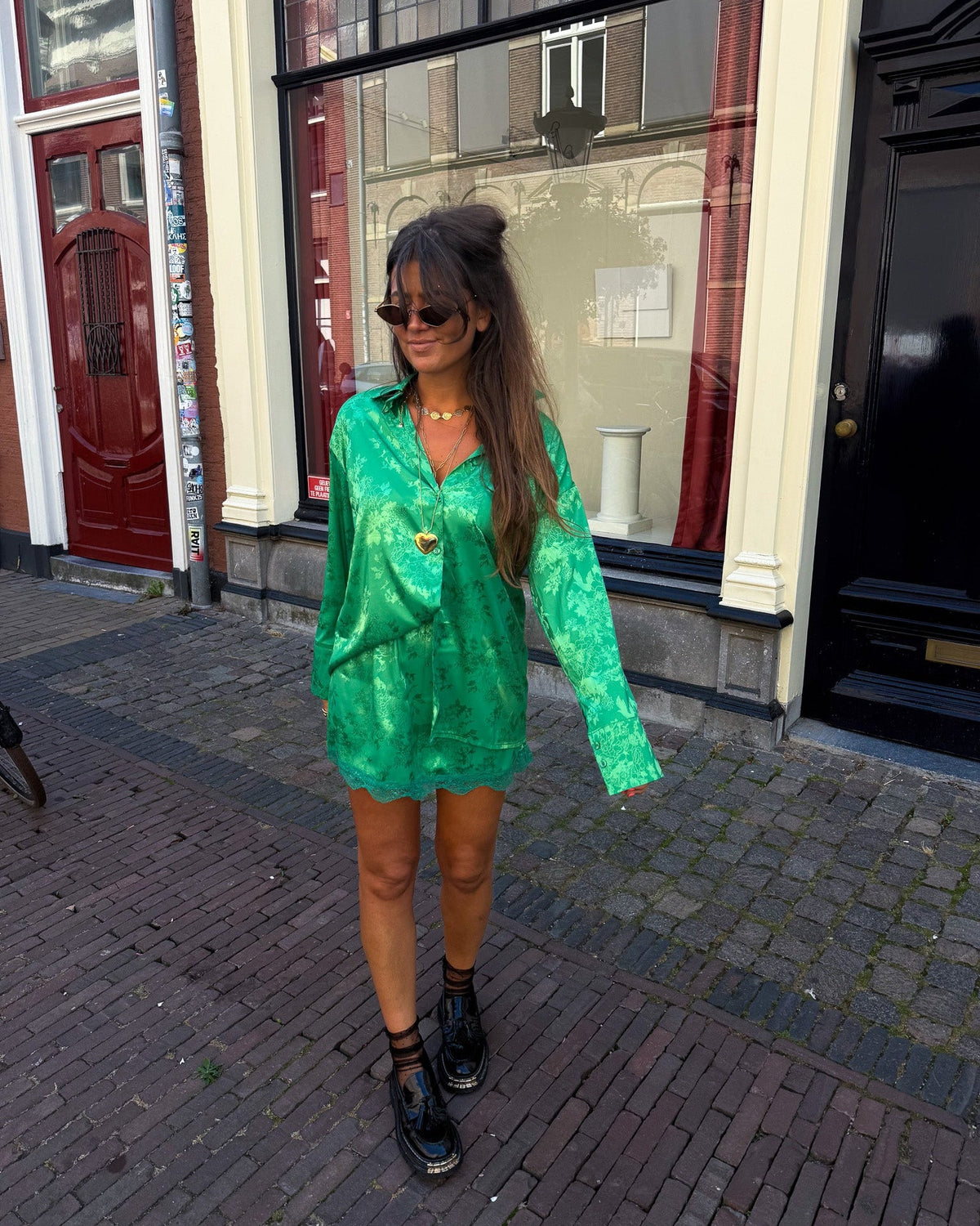 Noray Satin Set | Green
