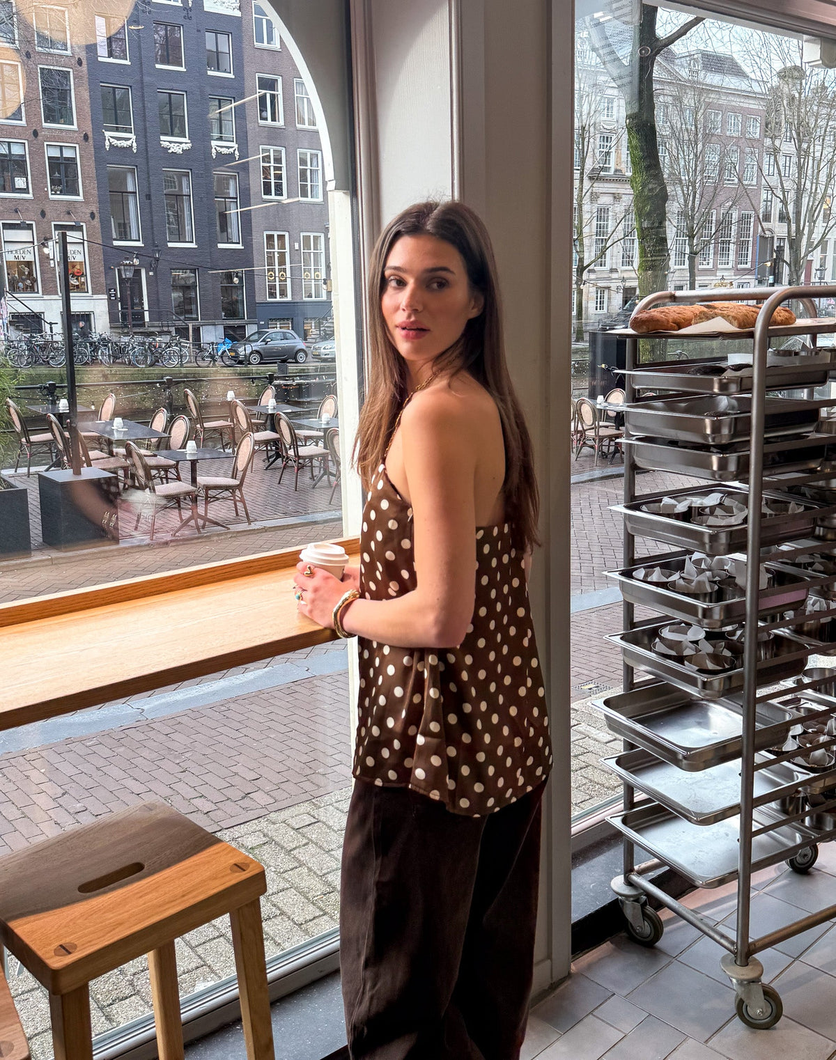 Sway Top | Brown Dots
