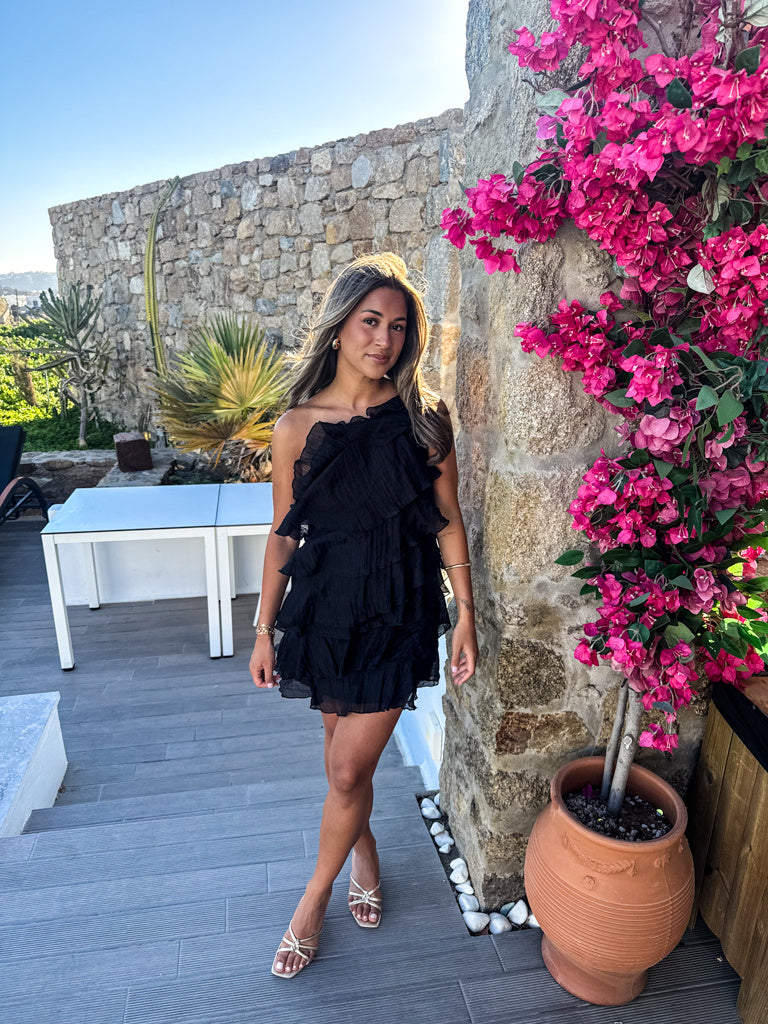 Kate Flowy Jurk | Black