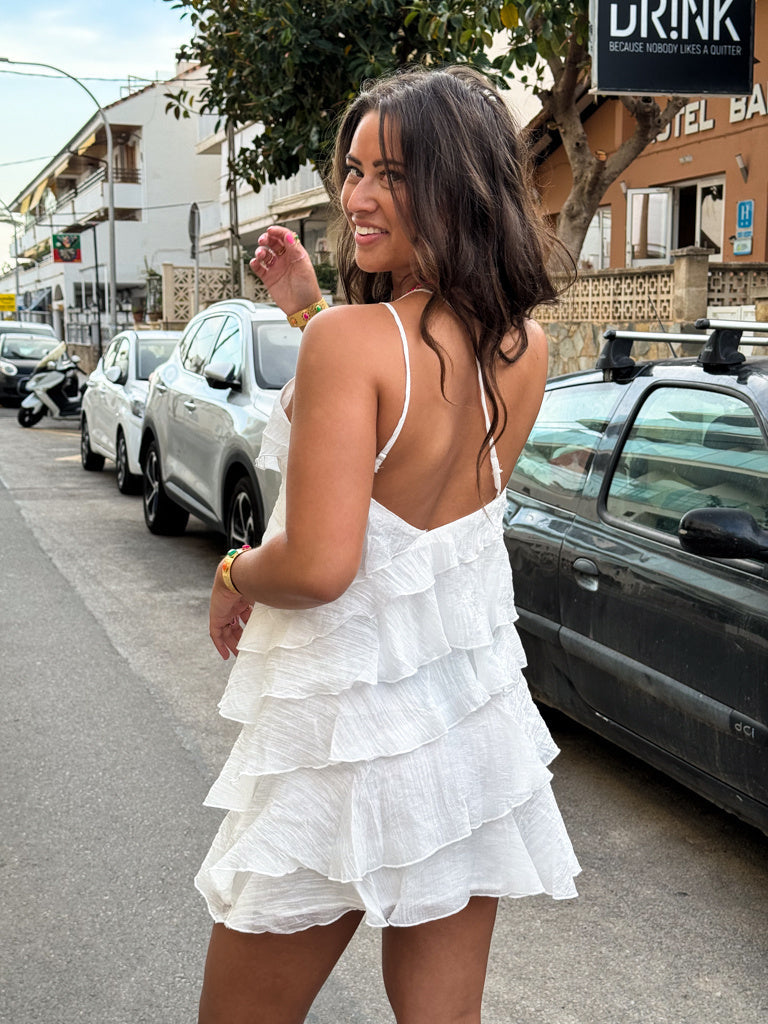 Kate Flowy Jurk | White