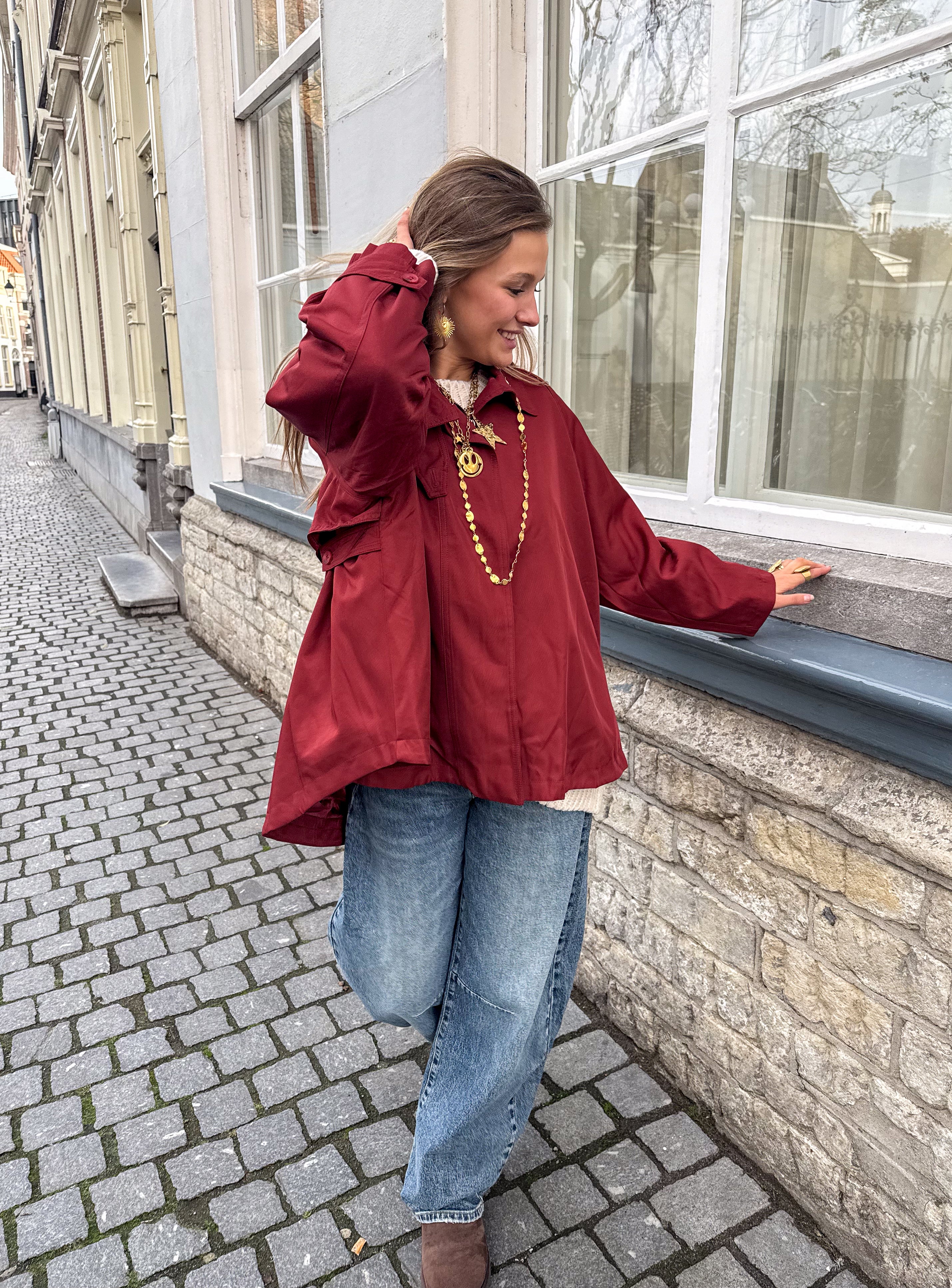 Alain Trenchcoat Red