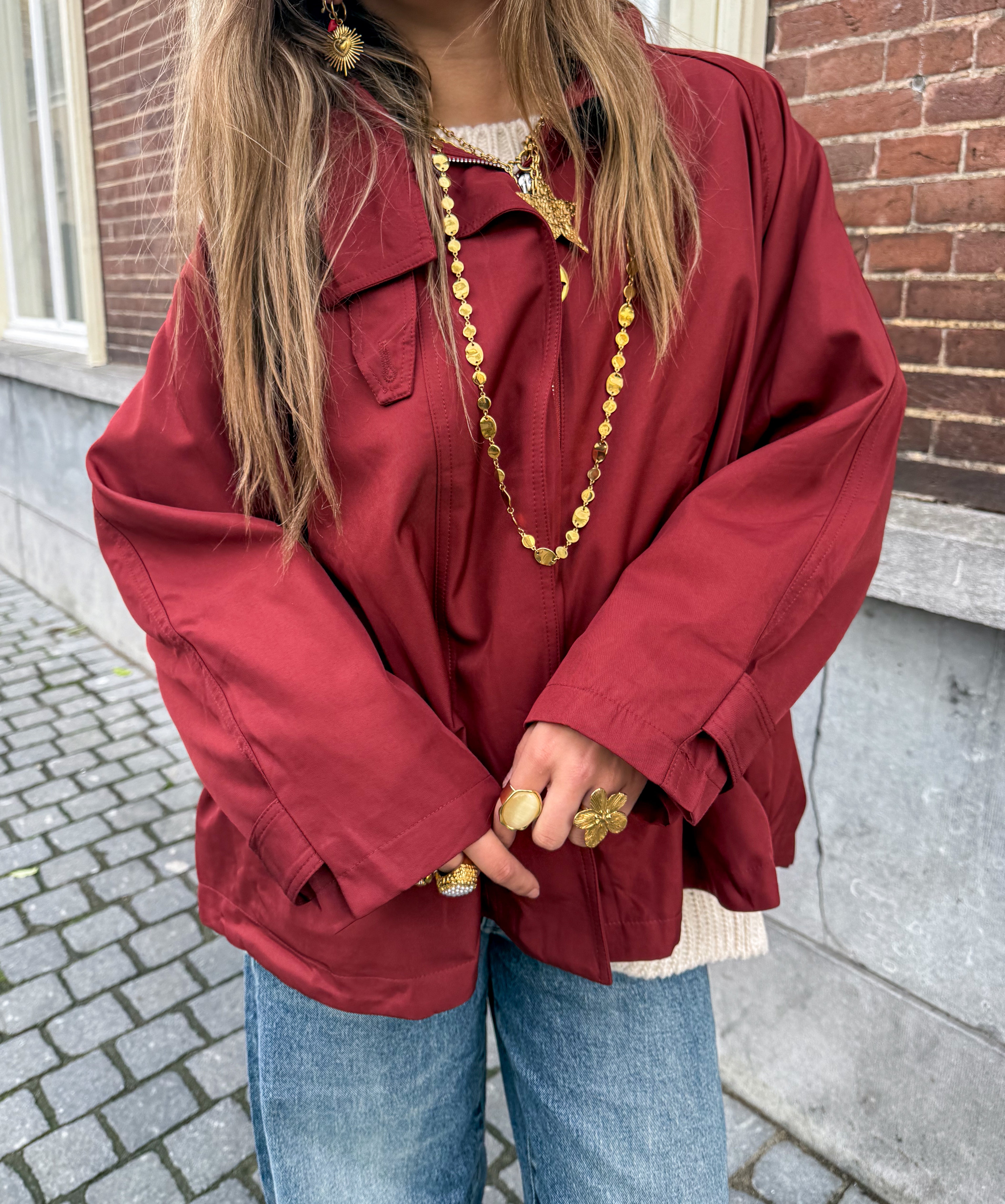 Alain Trenchcoat Red