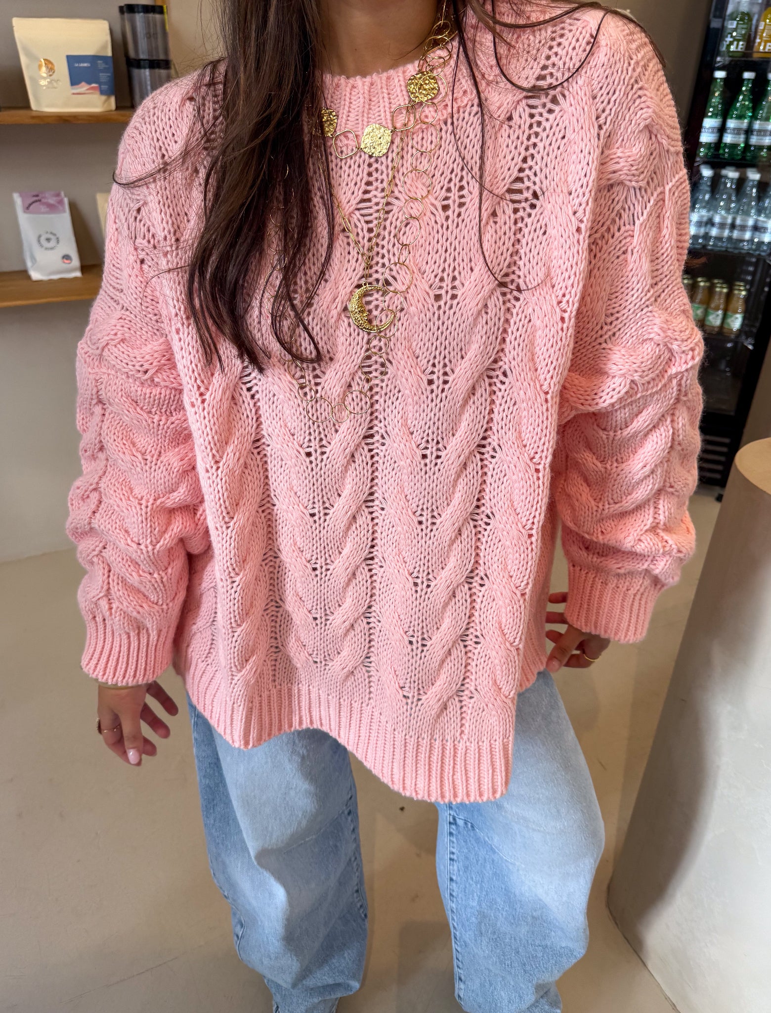 Cuddle Weather Sweater Rose