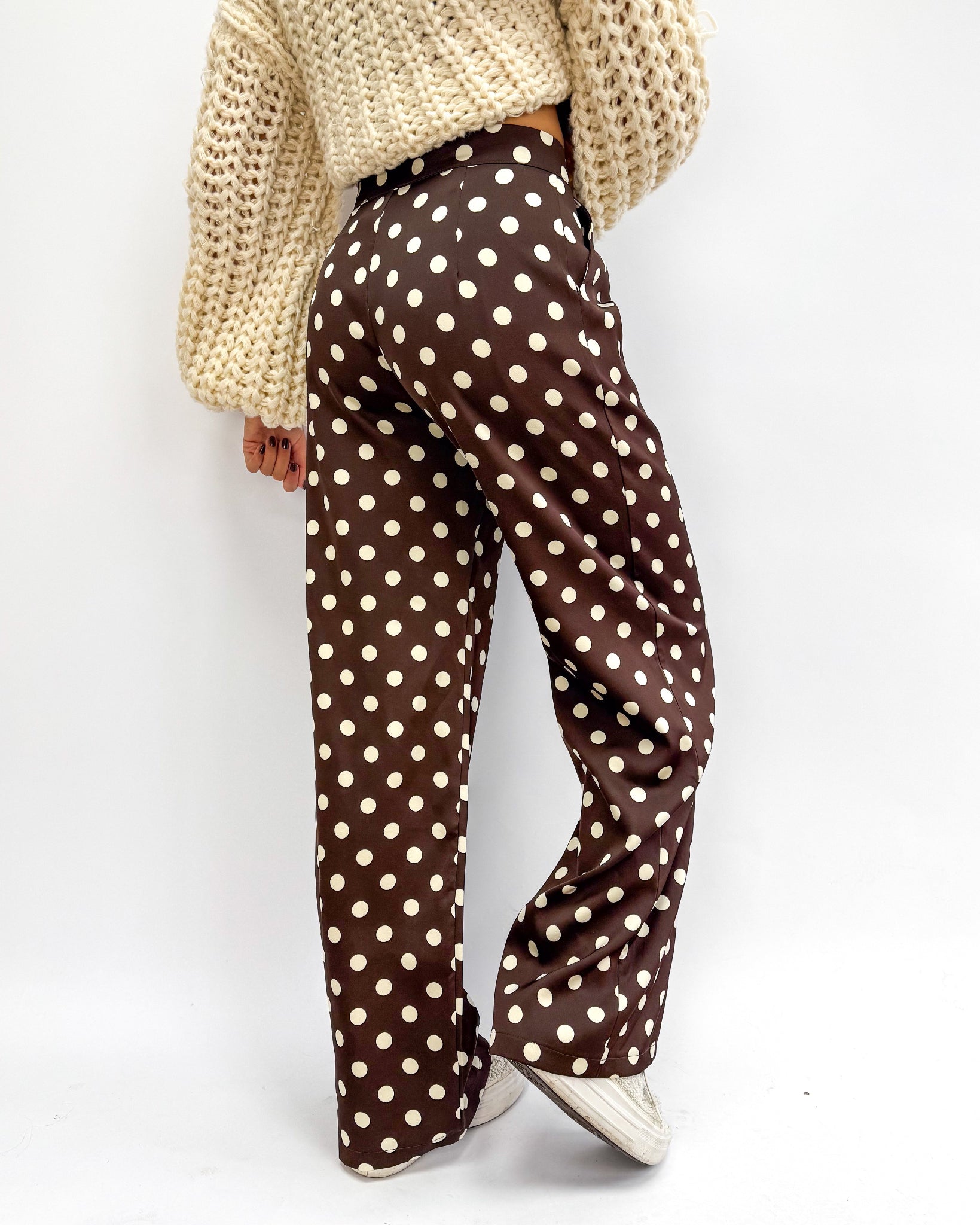 Floor Dots Pants Brown