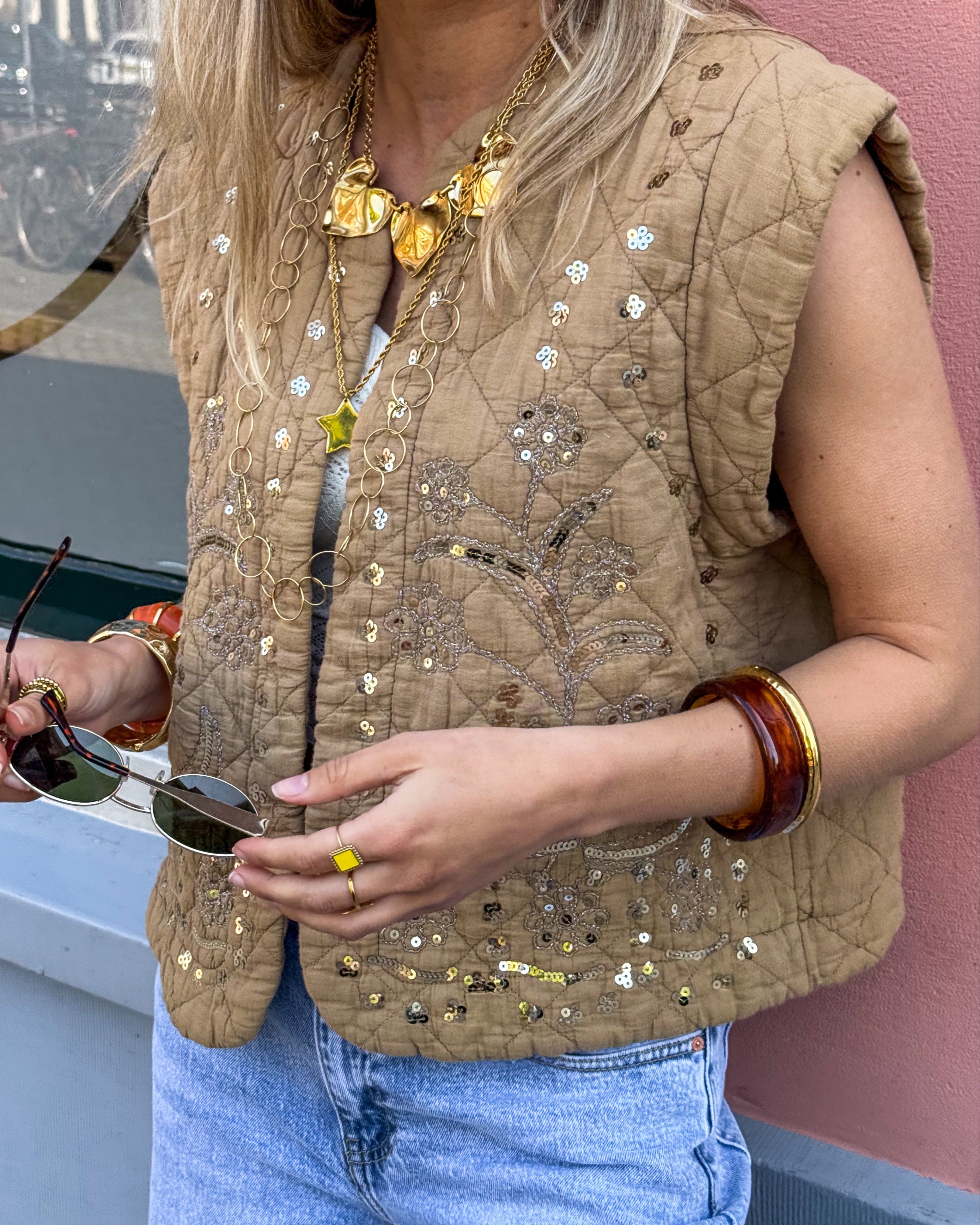 Gael Gilet Camel