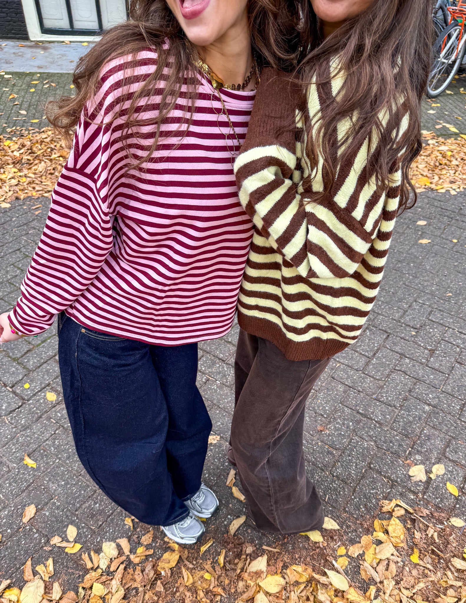 Gemma Striped Knit Lemon/Brown