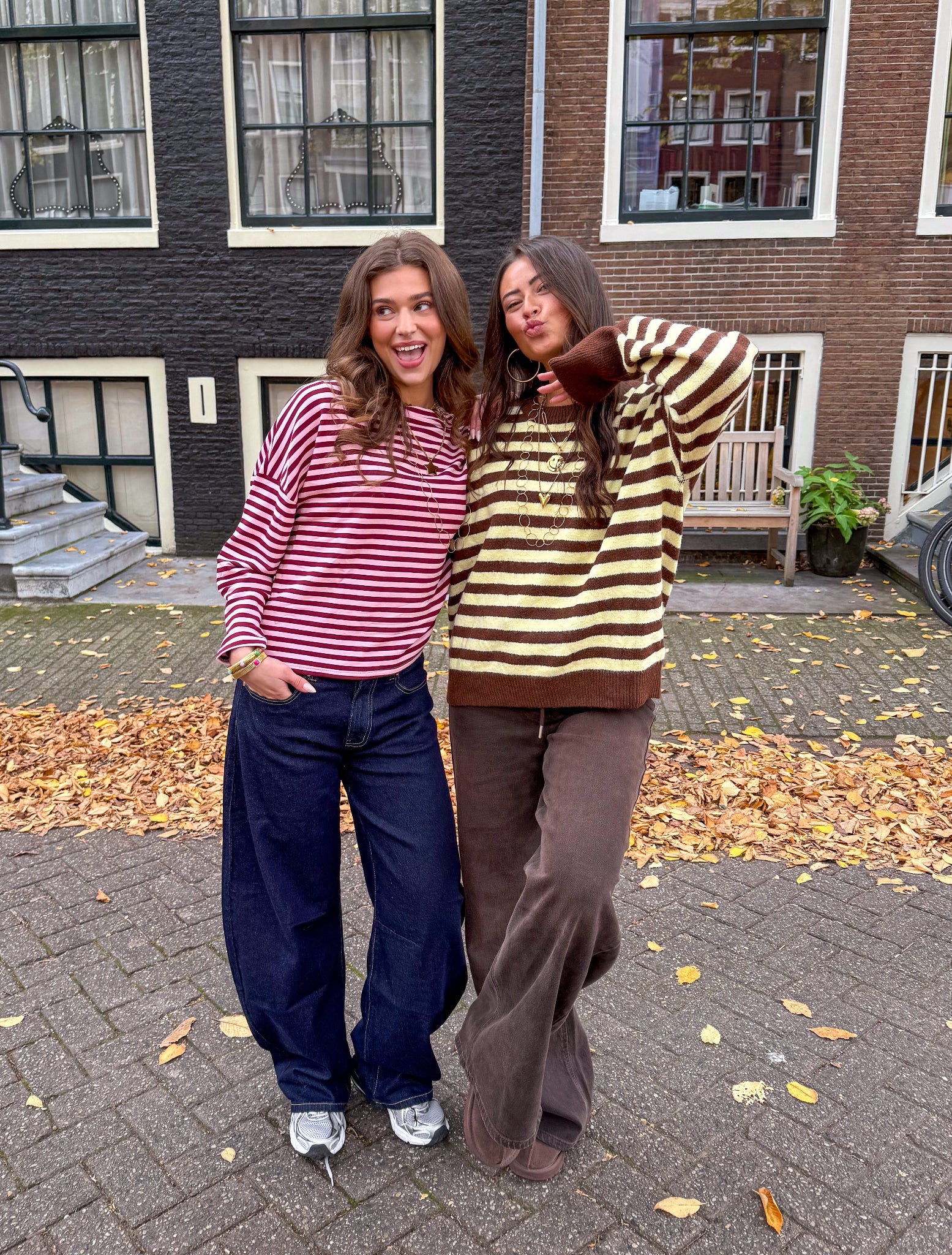 Mave Striped Top Bordeaux Rose