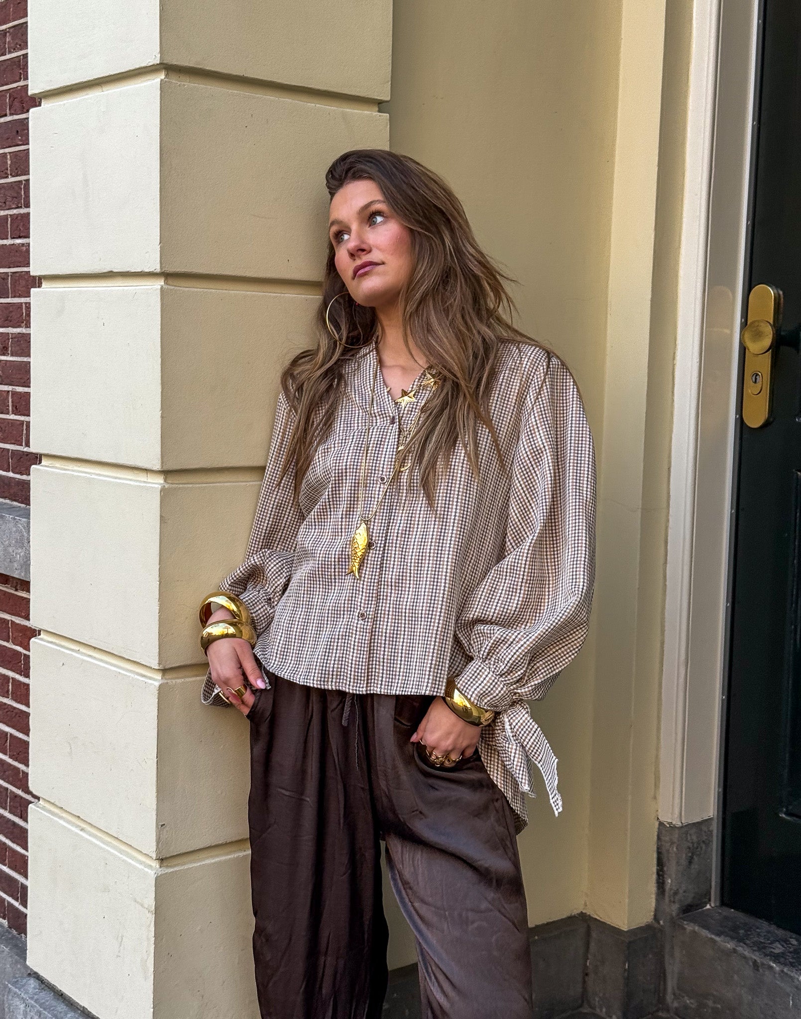 Chemisier souple Reims marron