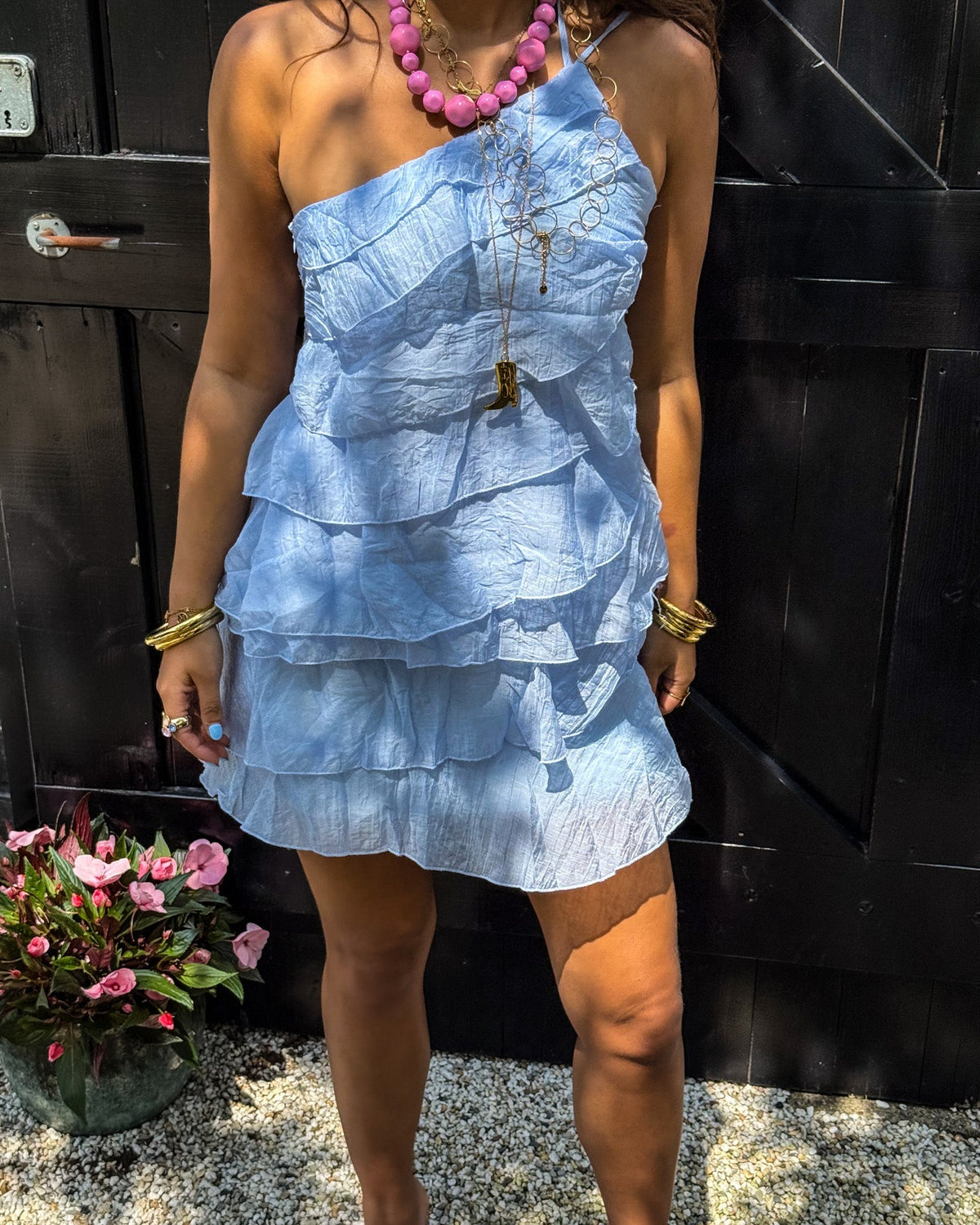 Kate Flowy Jurk | Navy