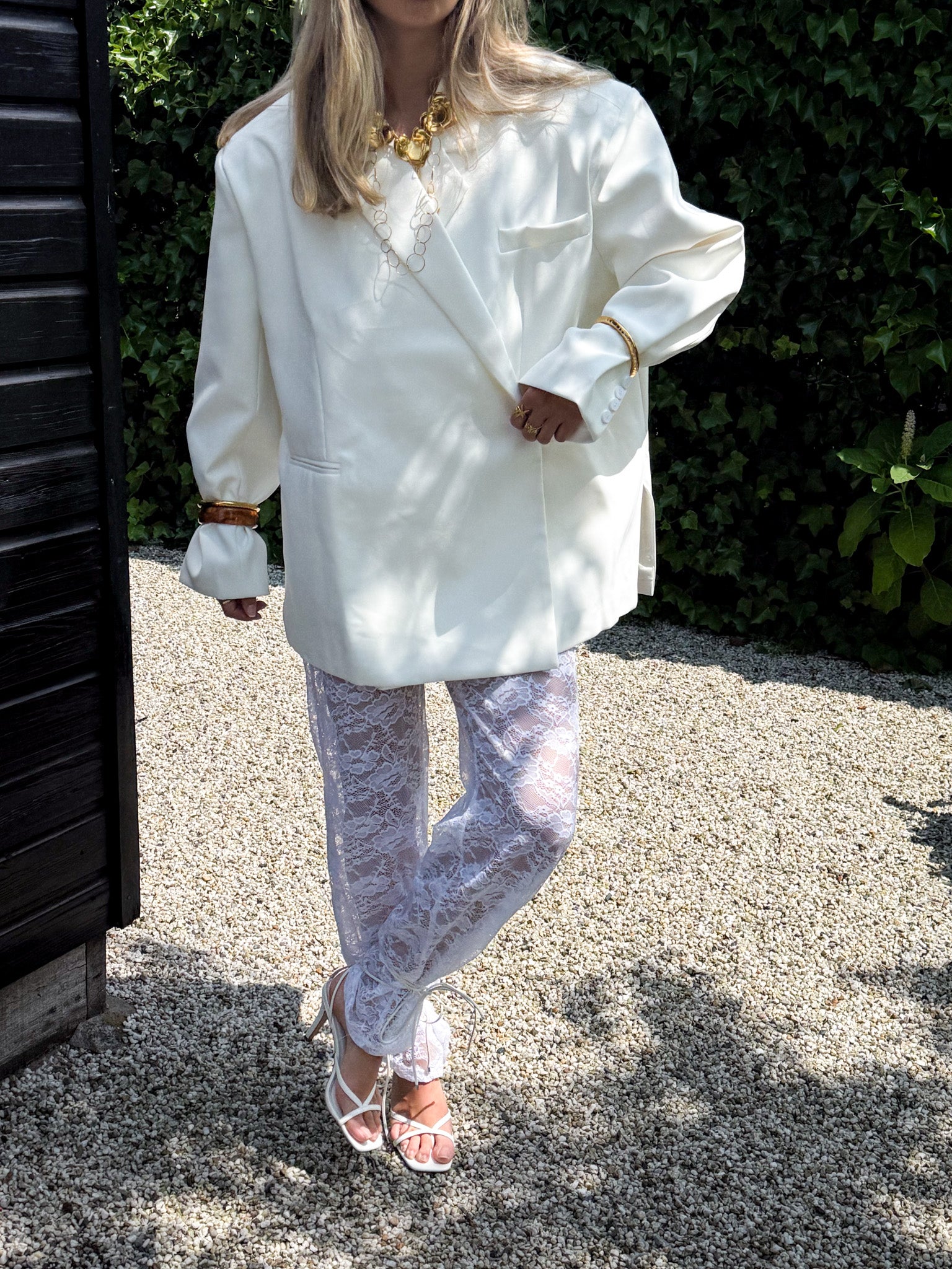 Lace Pants White