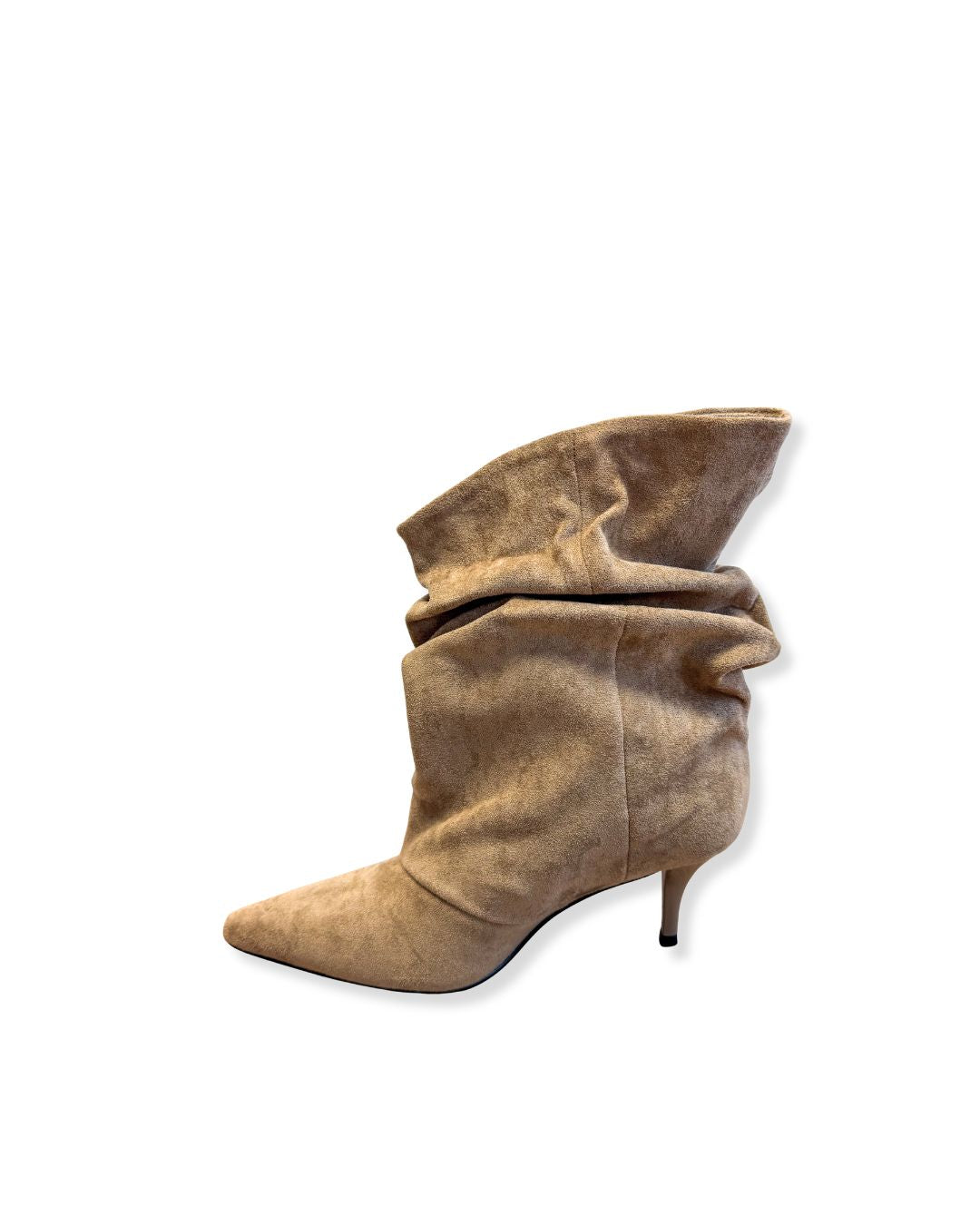 Slouchy Enkellaars Beige