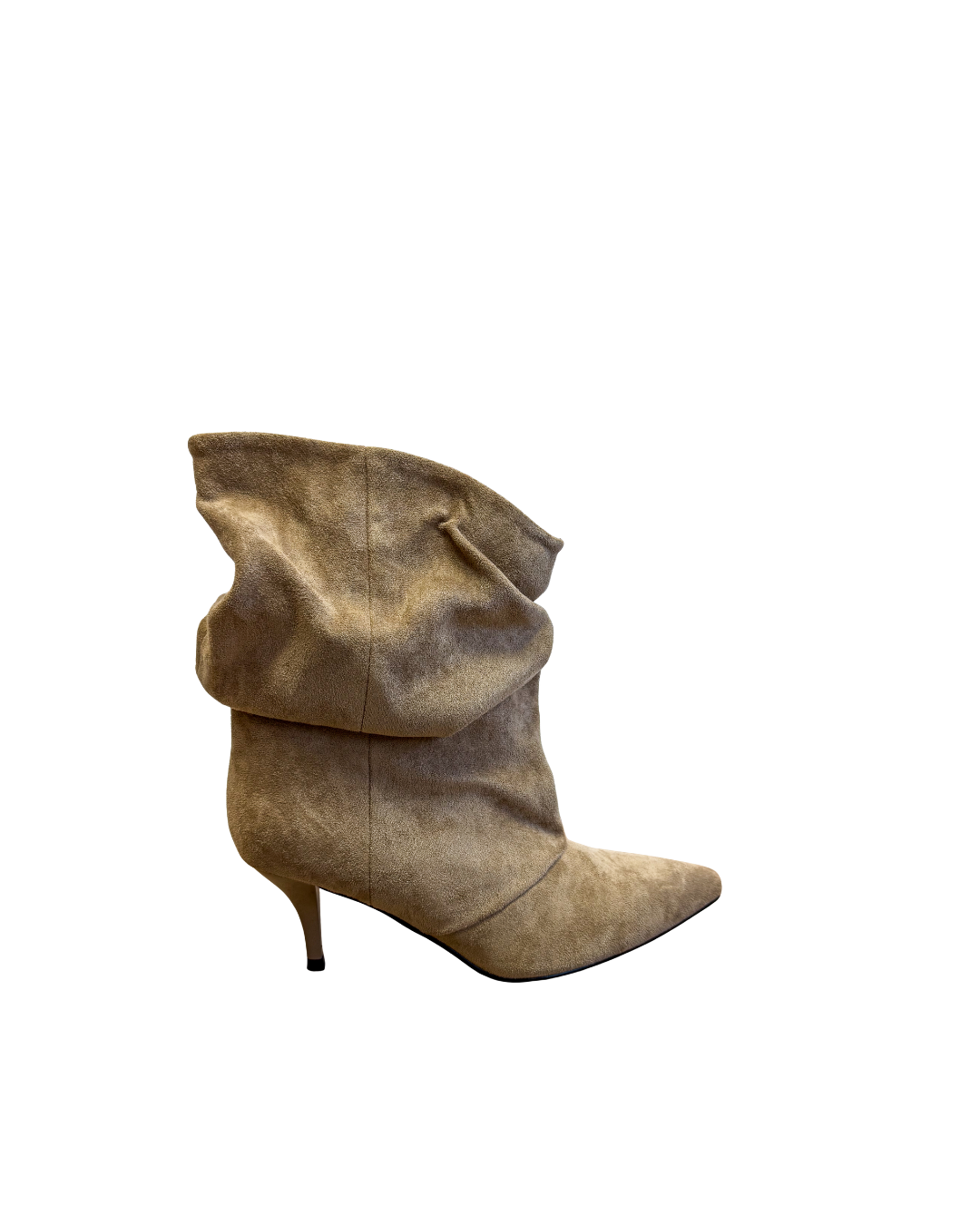 Slouchy Enkellaars Beige