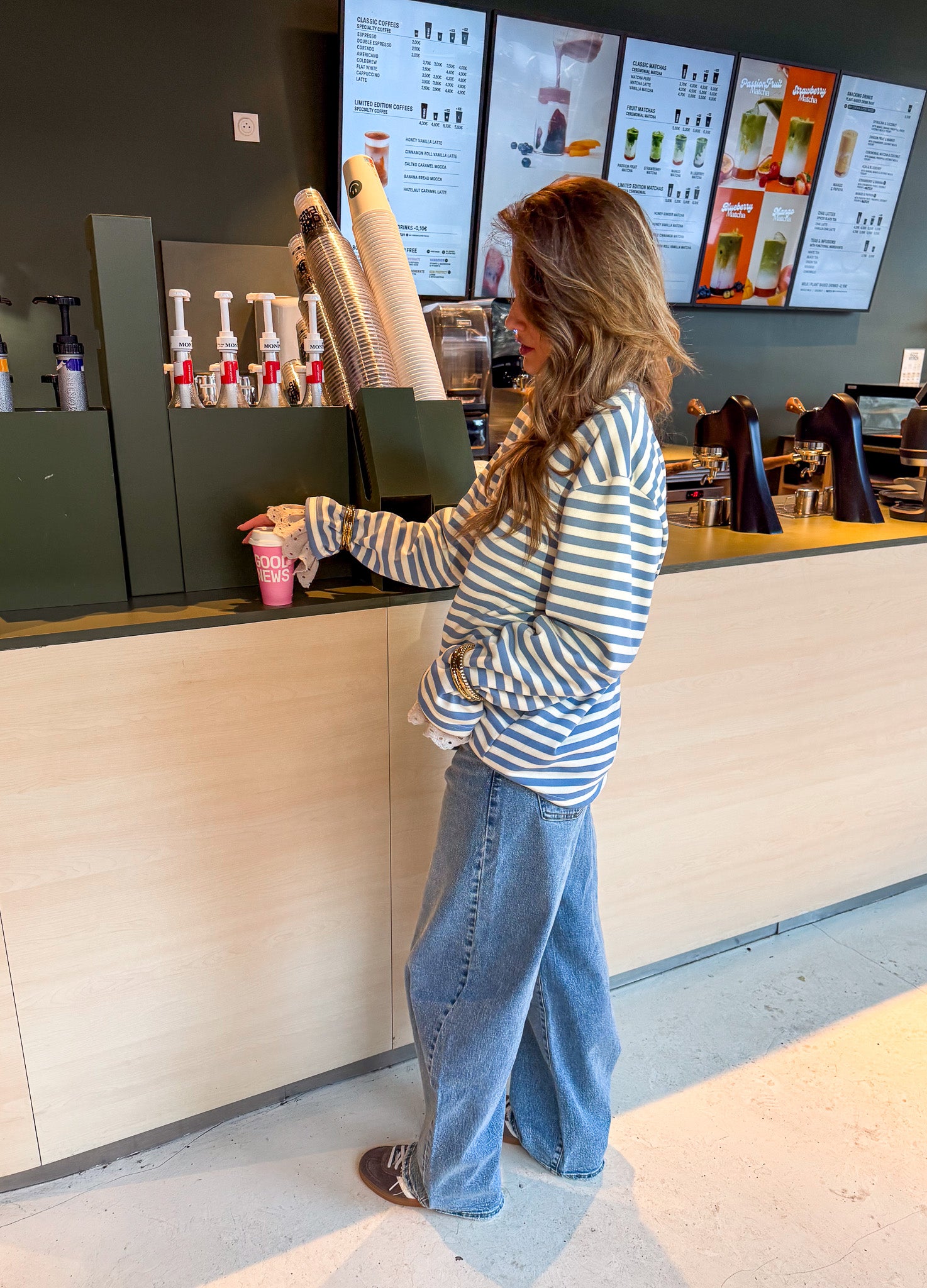 Stripes on Stripes Longsleeve Blue/Creme