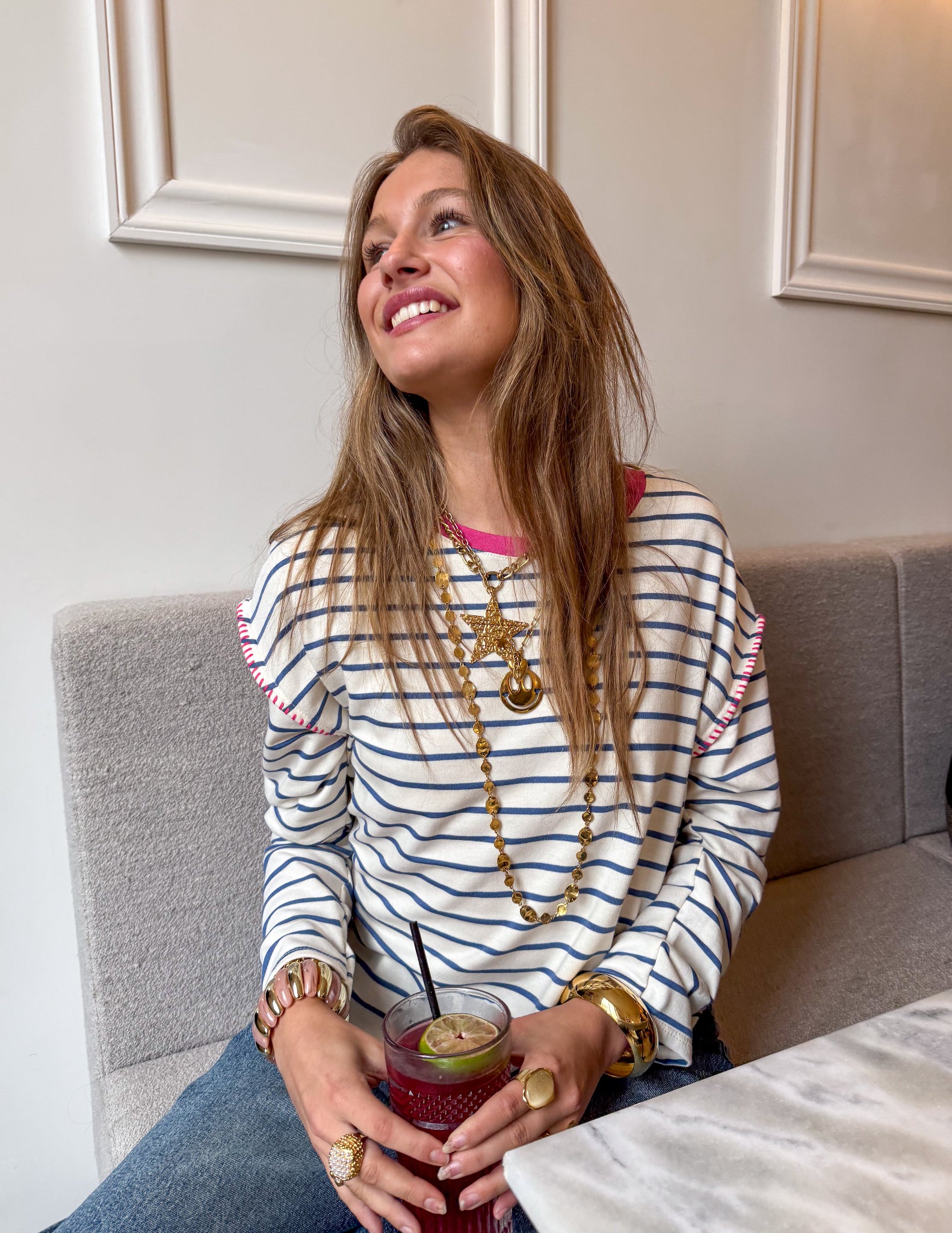 Tove Striped Longsleeve Blue