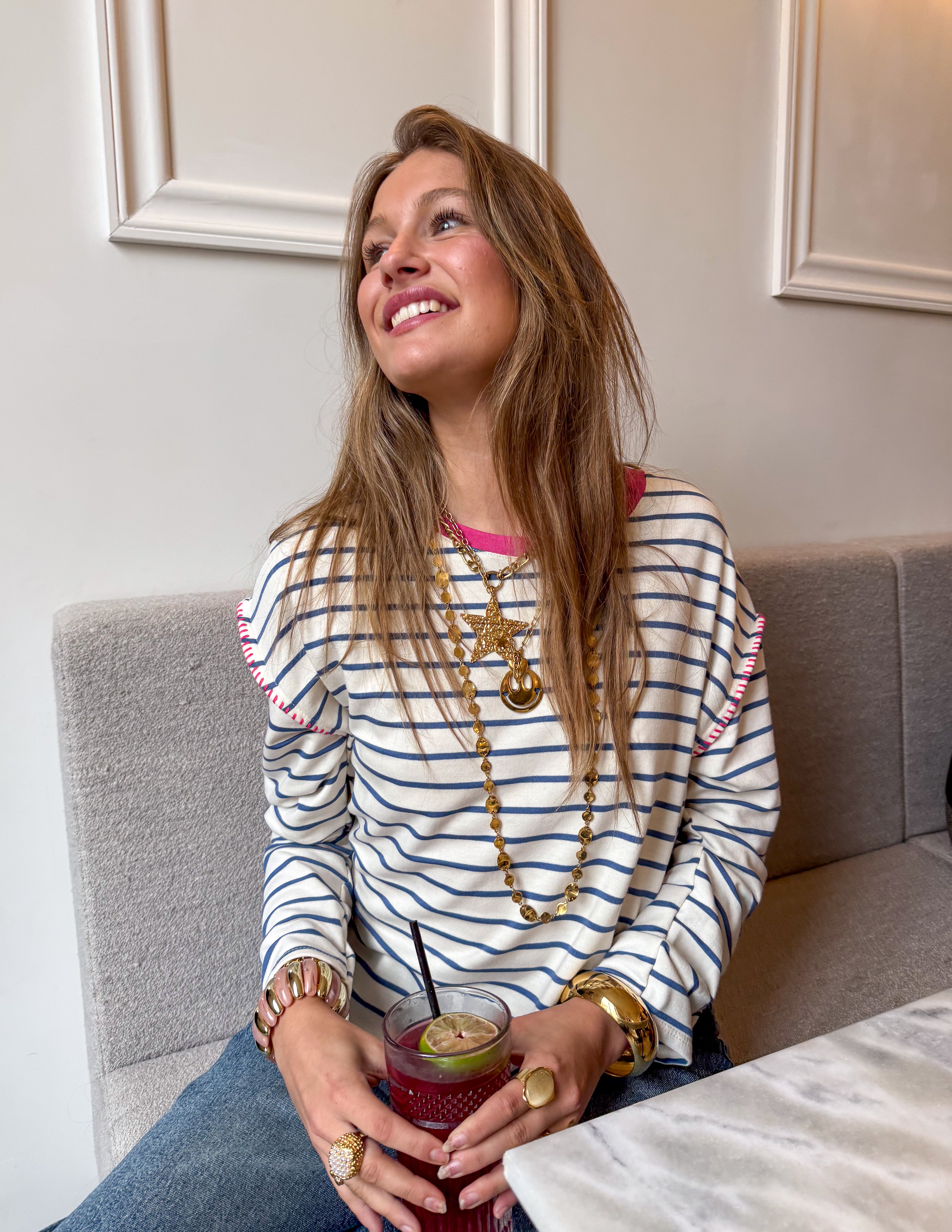 Tove Striped Longsleeve Blue