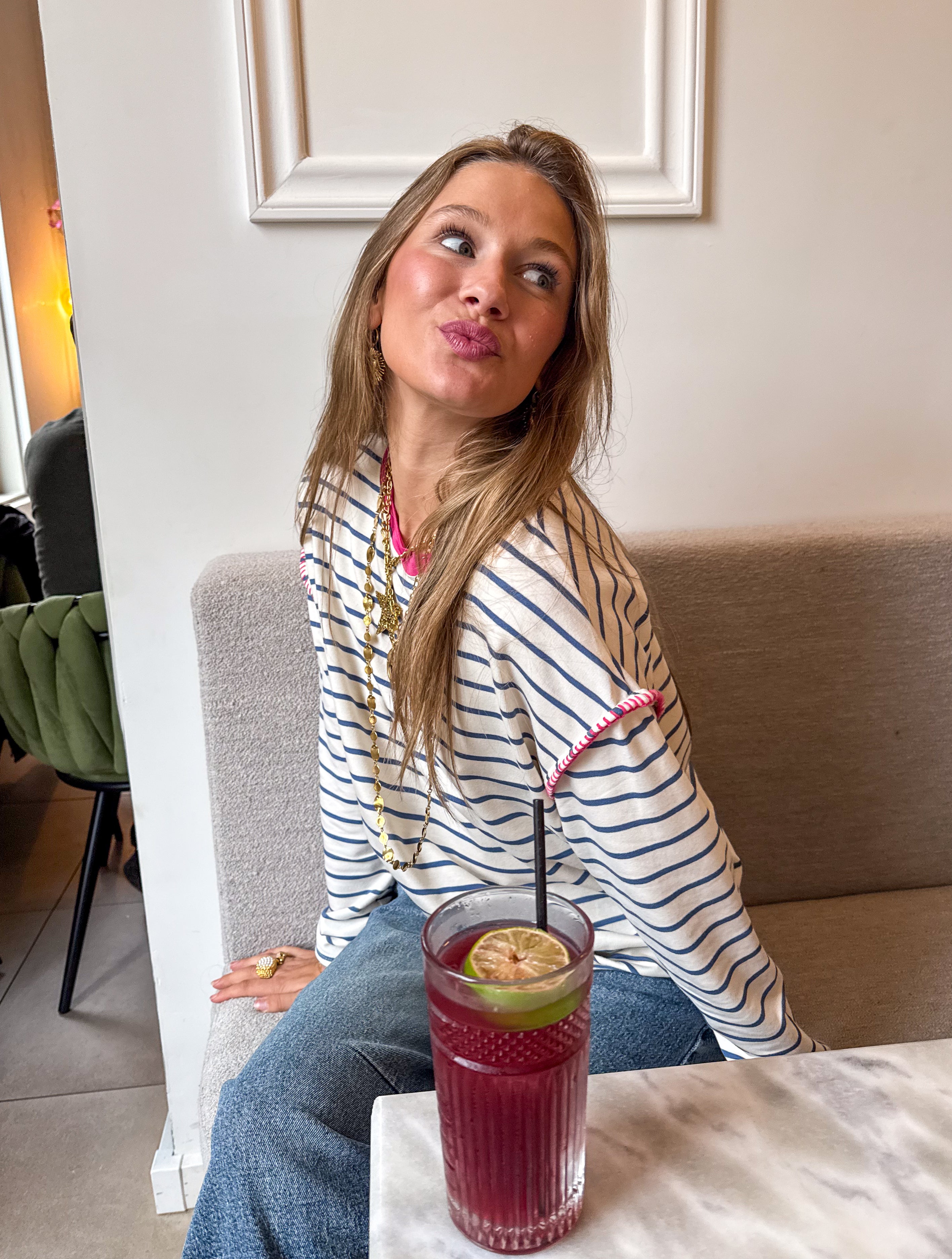 Tove Striped Longsleeve Blue