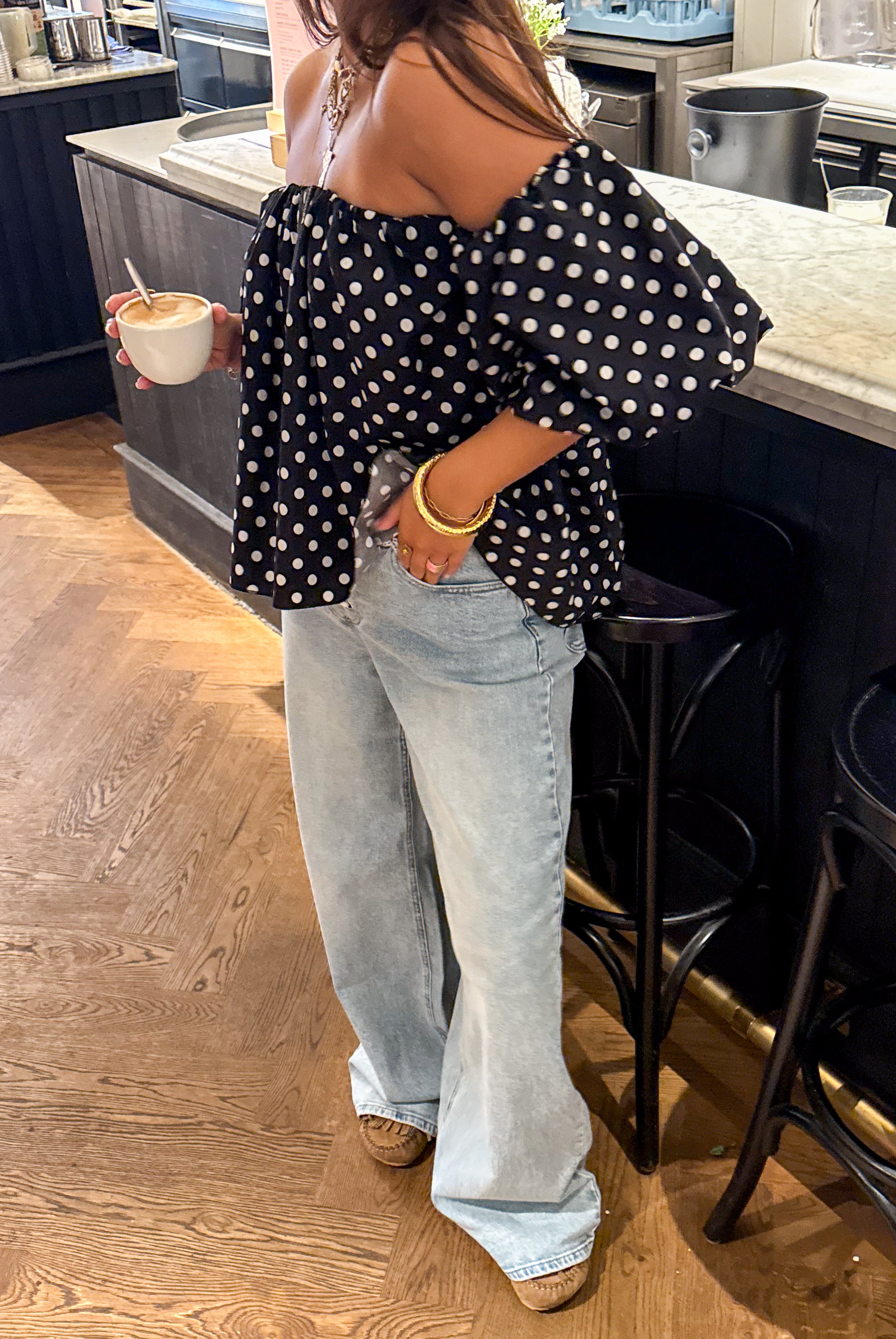 Winnie Dots Top Black