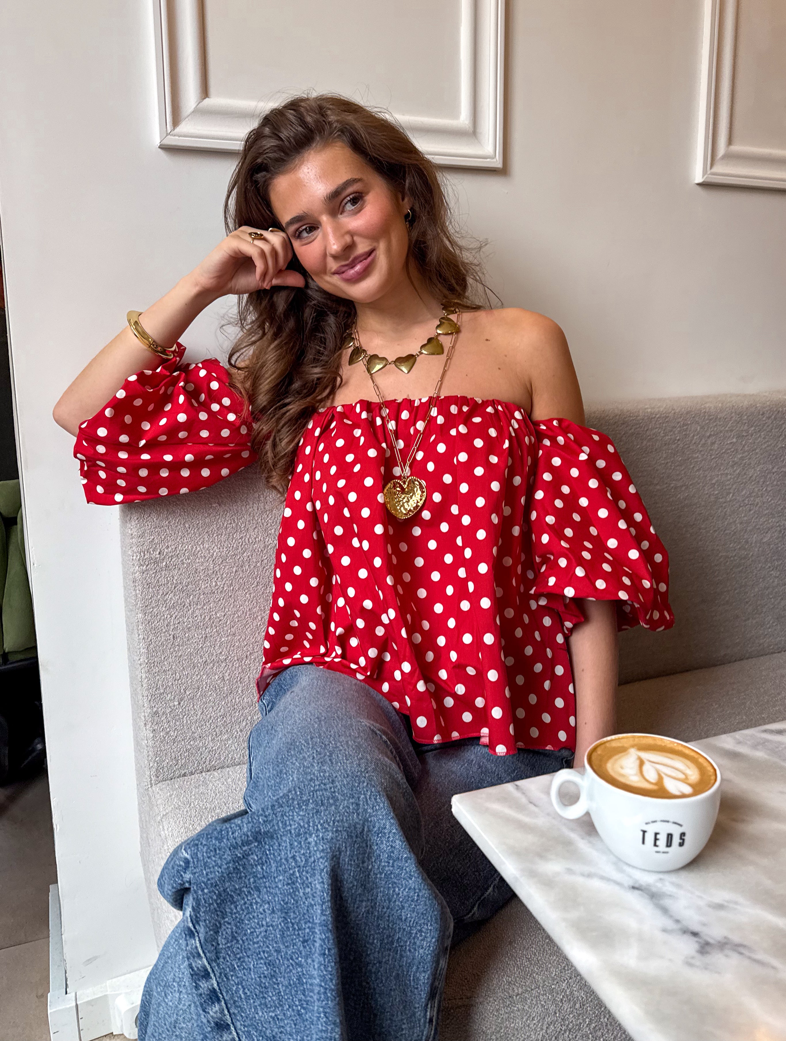 Winnie Dots Top Red
