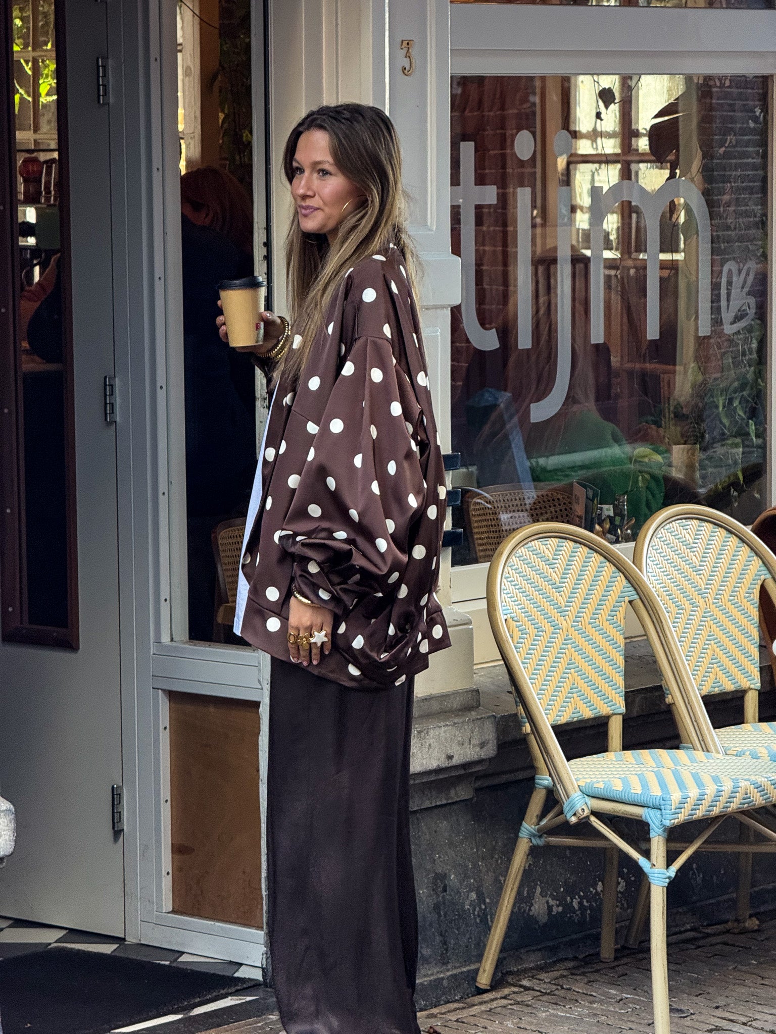 Arlo Jacket Brown Dots