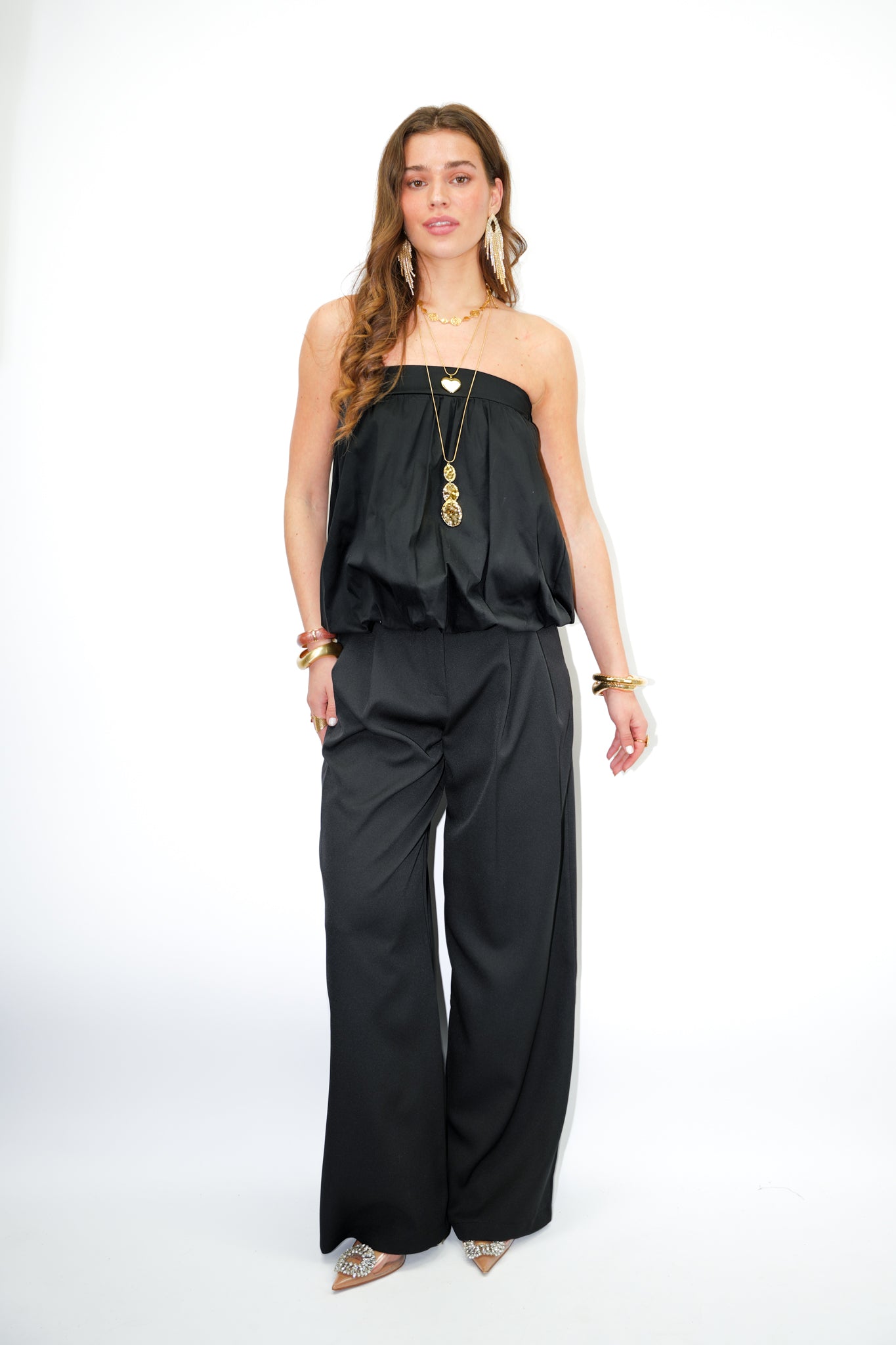 Ash Bandeau Top Black