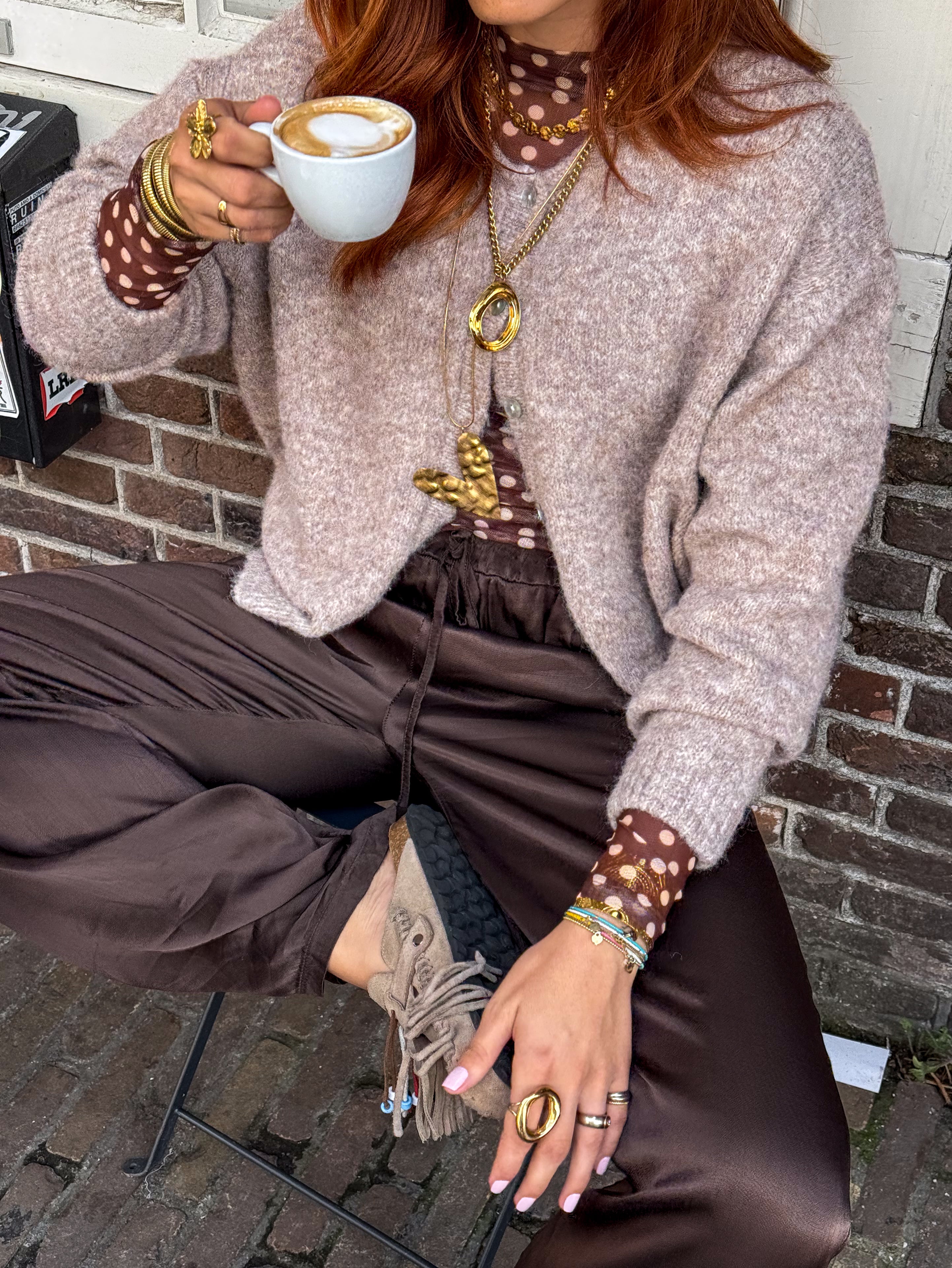 Pantalon Tranche de paradis Marron