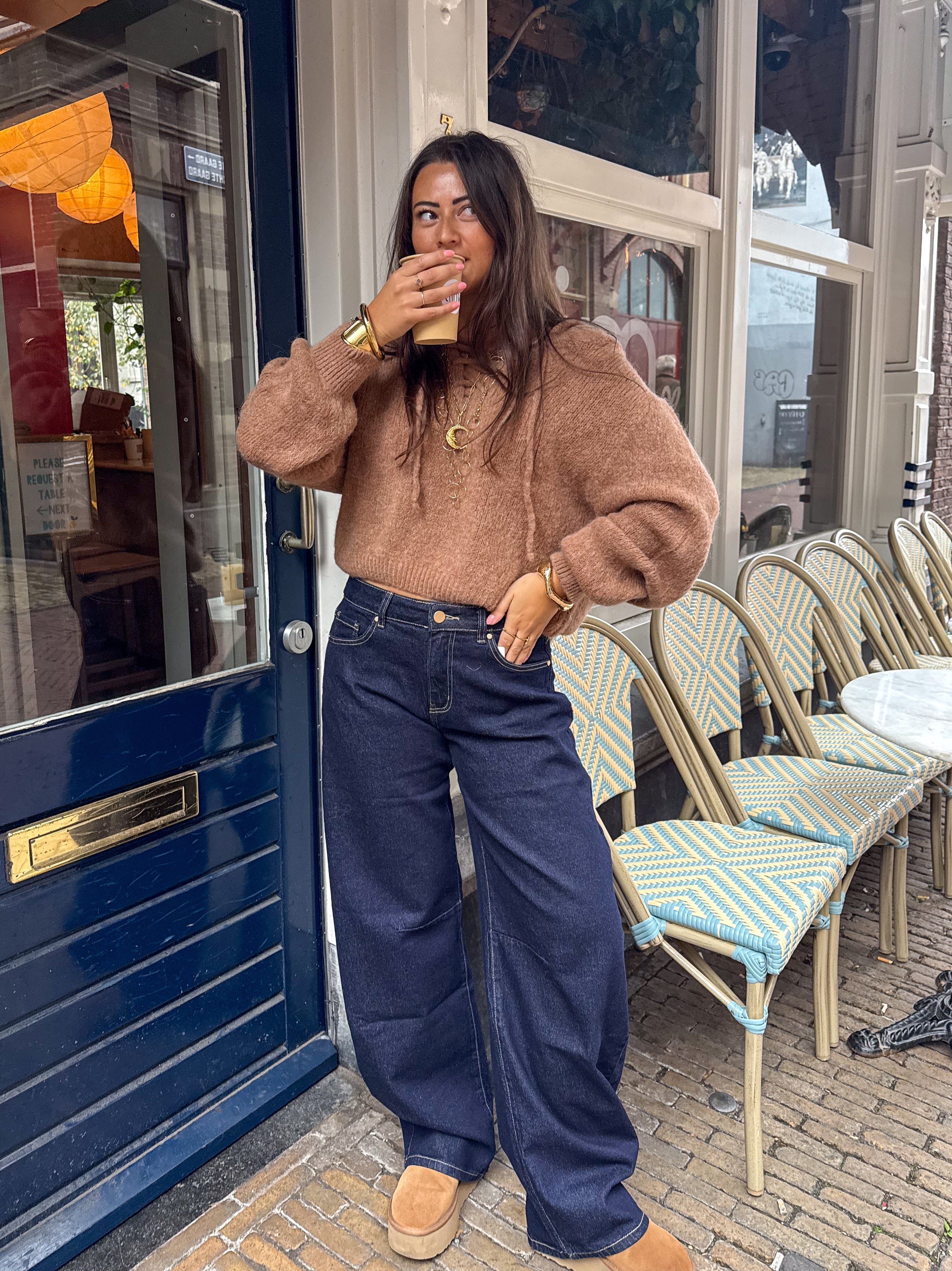 Baggy Balloon Fit Jeans Midnight Blue