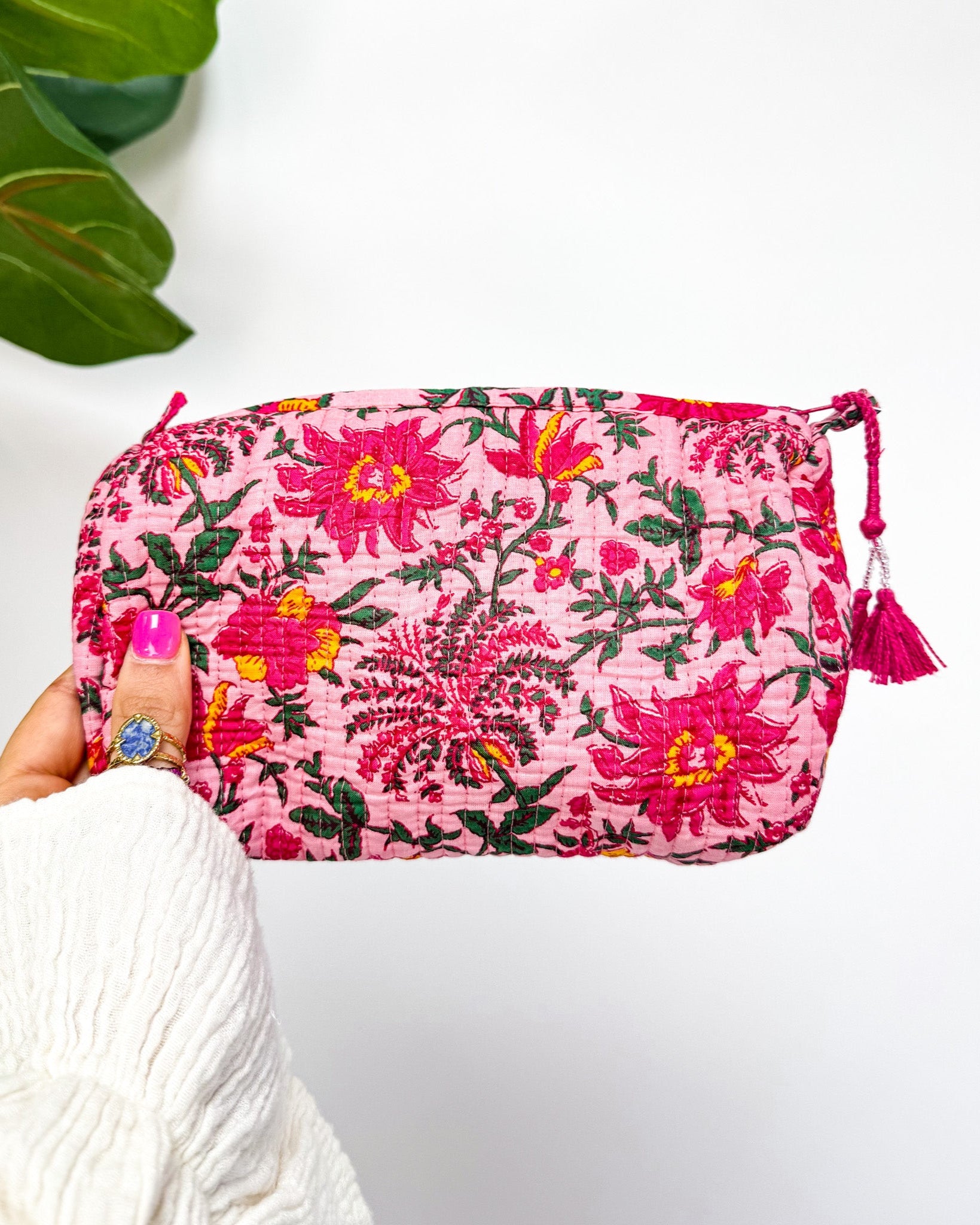 Beauty Bag Pink Flowerray - Small