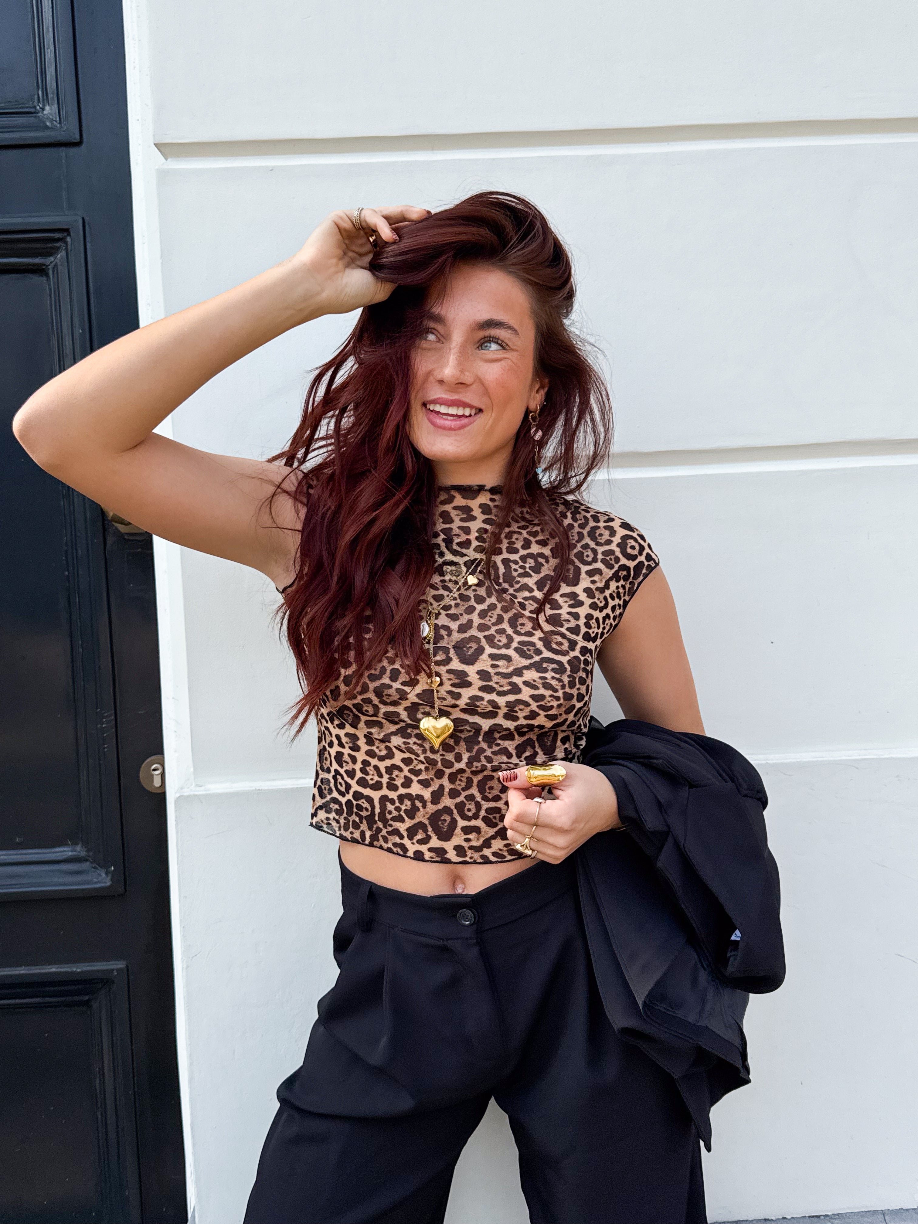 Bibi Lace Top Leopard