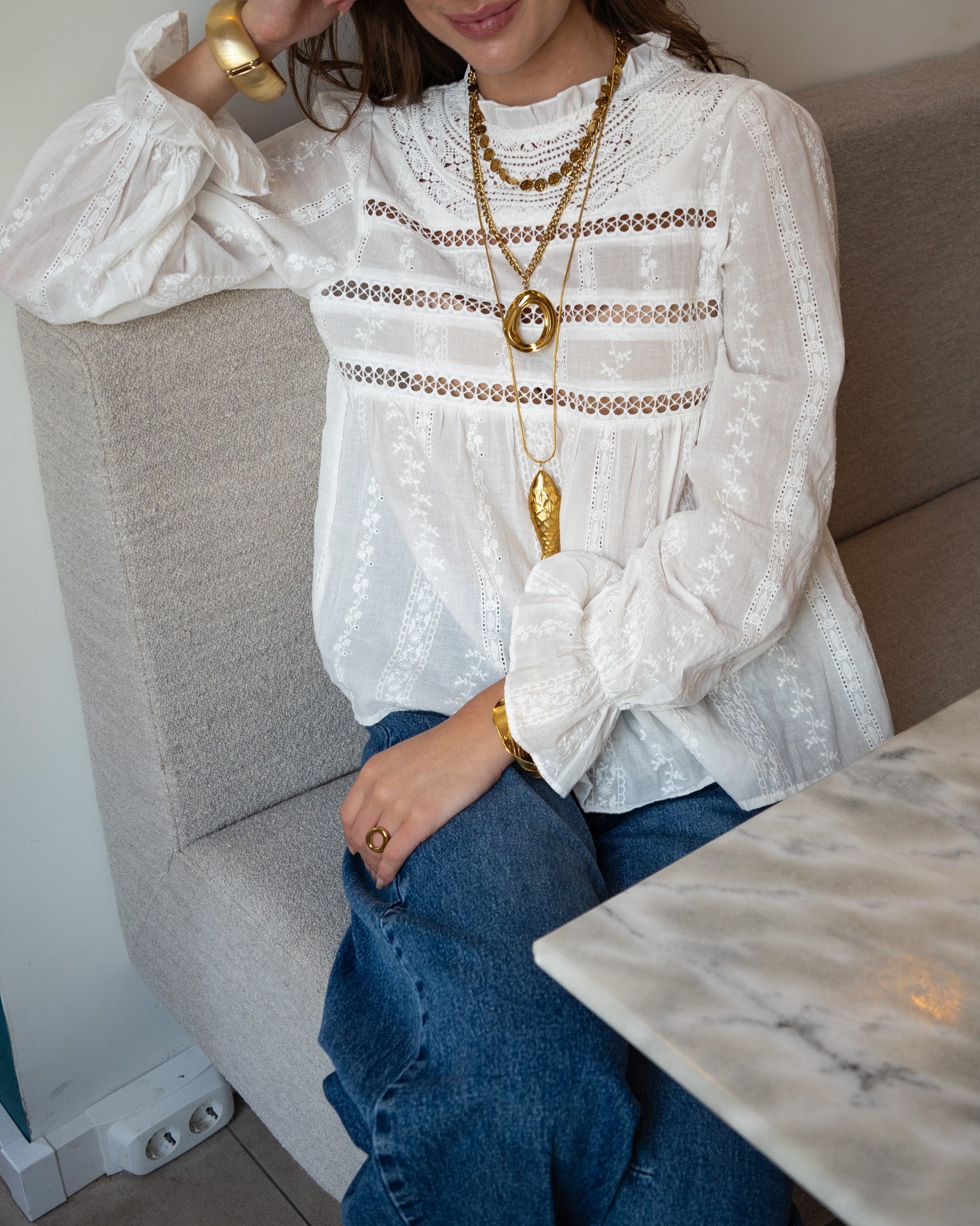Allure Blouse White