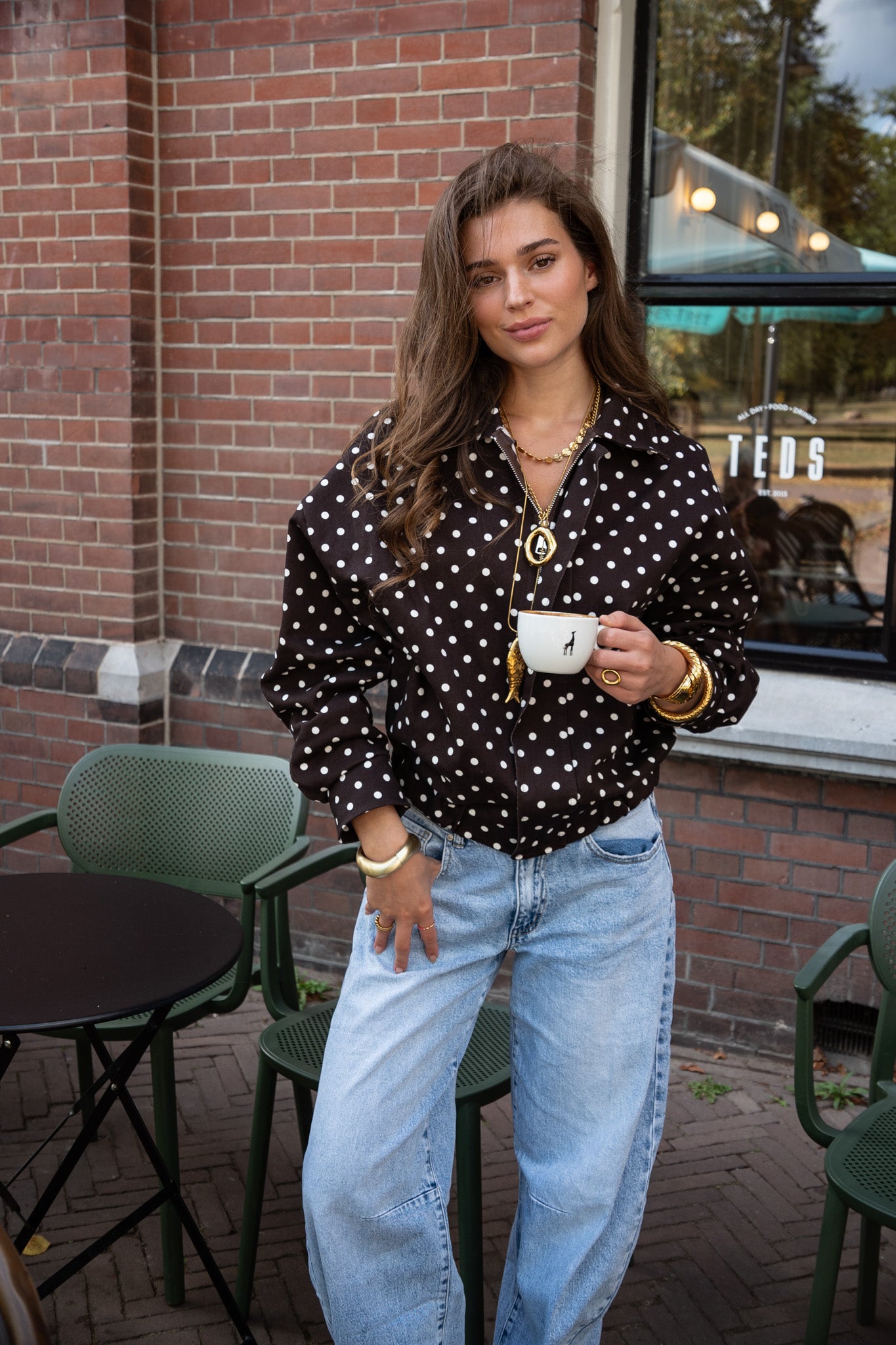 Veste Downtown Dots marron