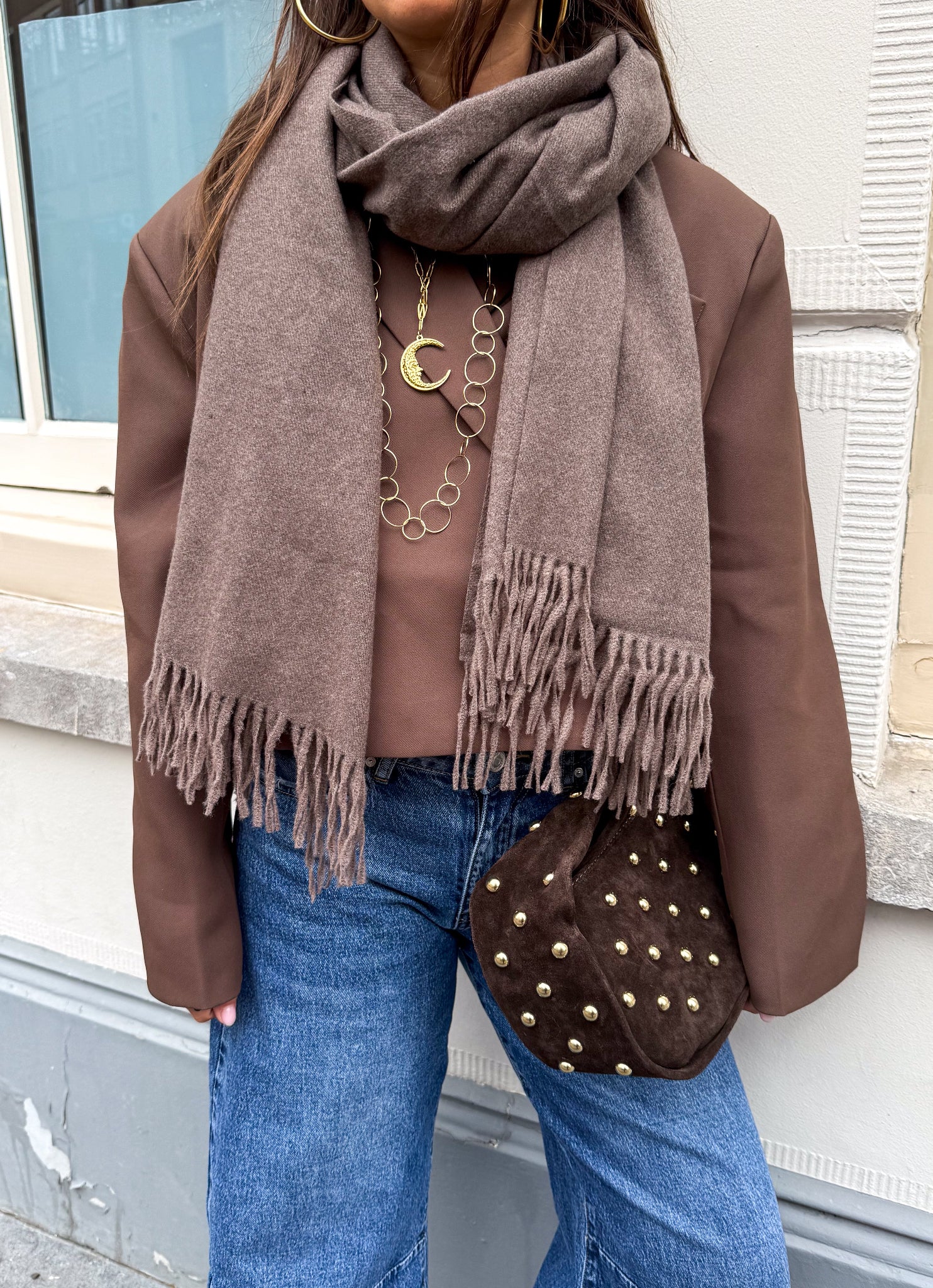 Cashmere Scarf Brown