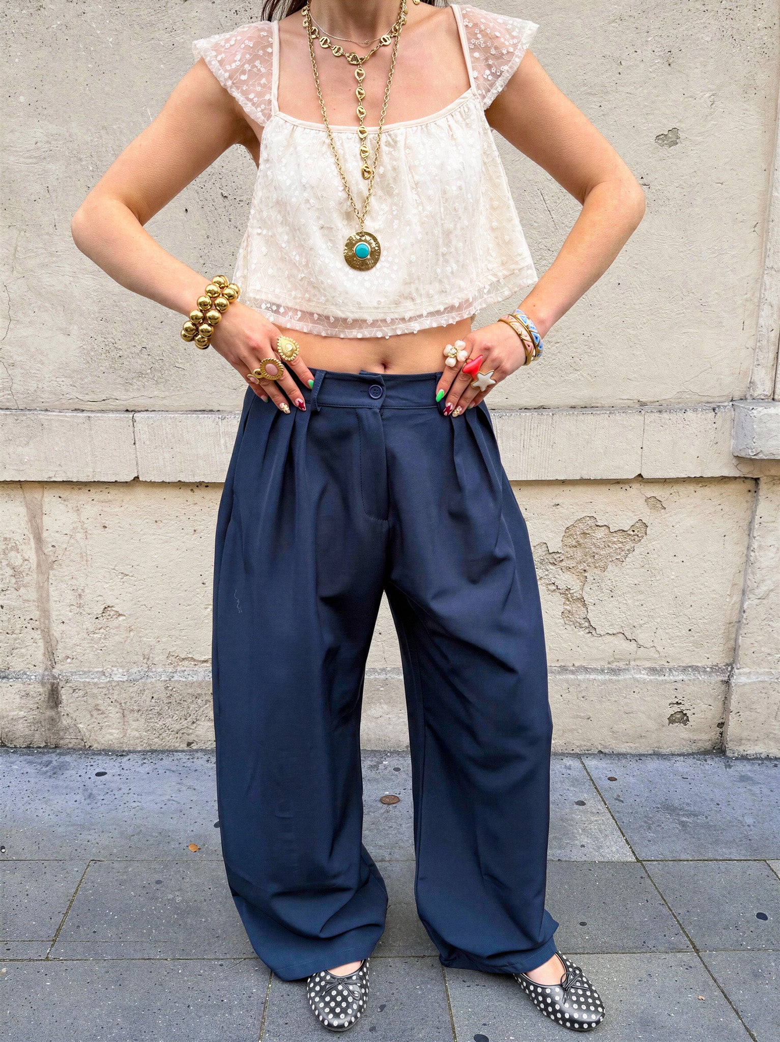 Celine Trousers Navy