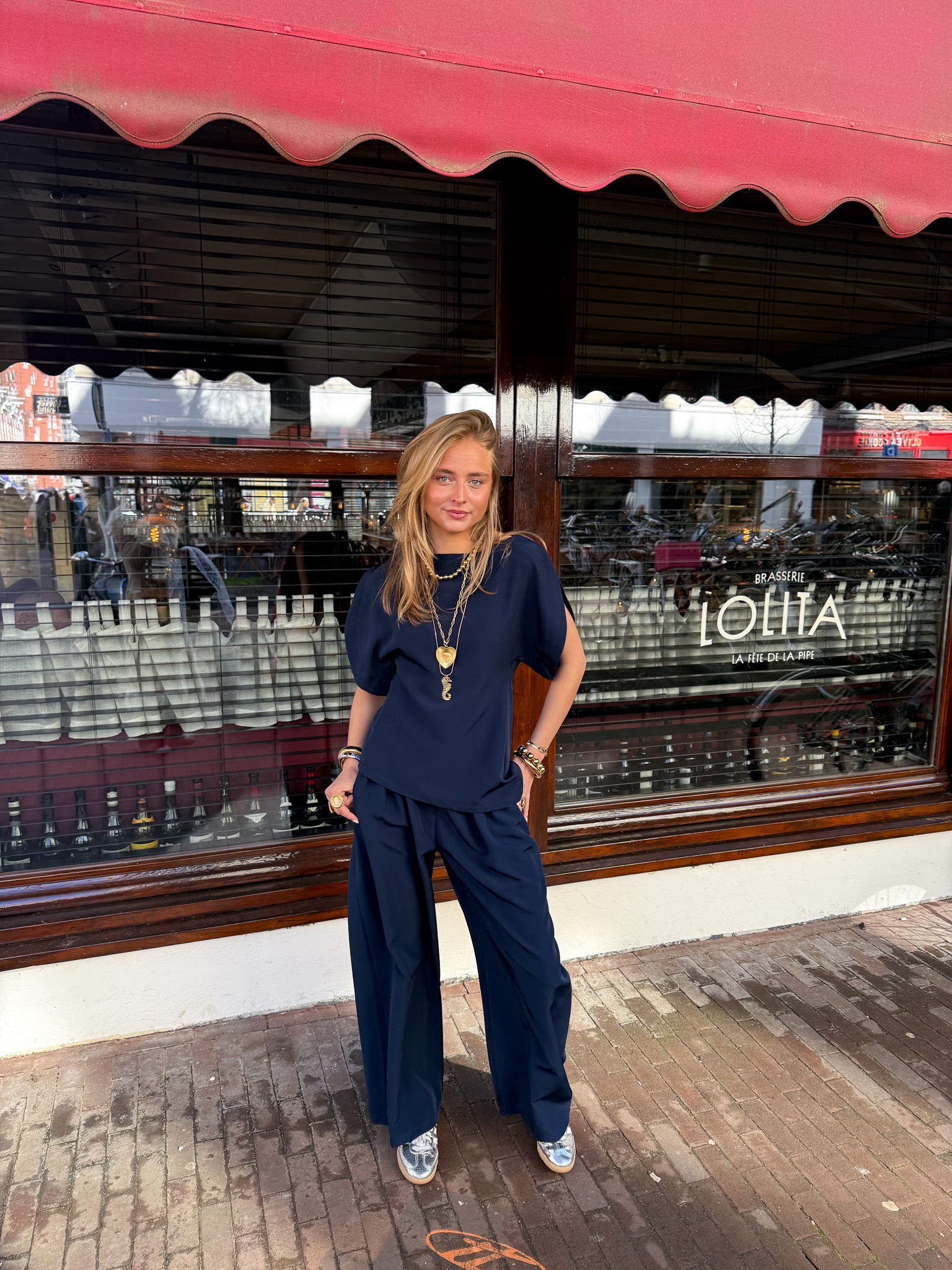 Celine Trousers Navy
