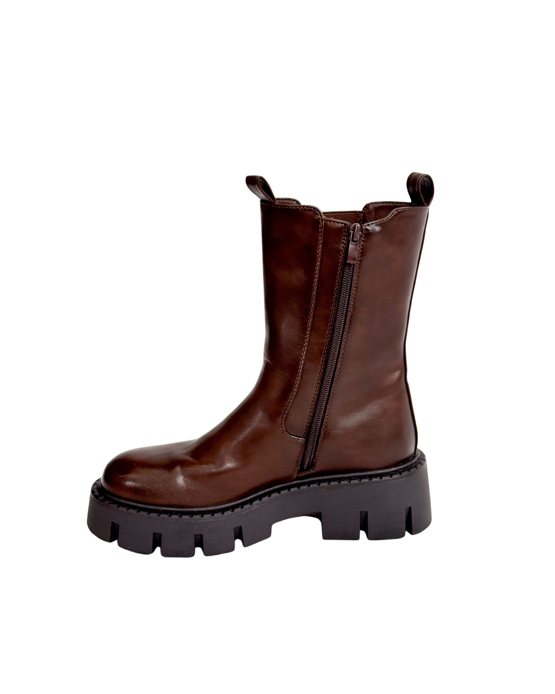 Chunky Ankle Boots Brown