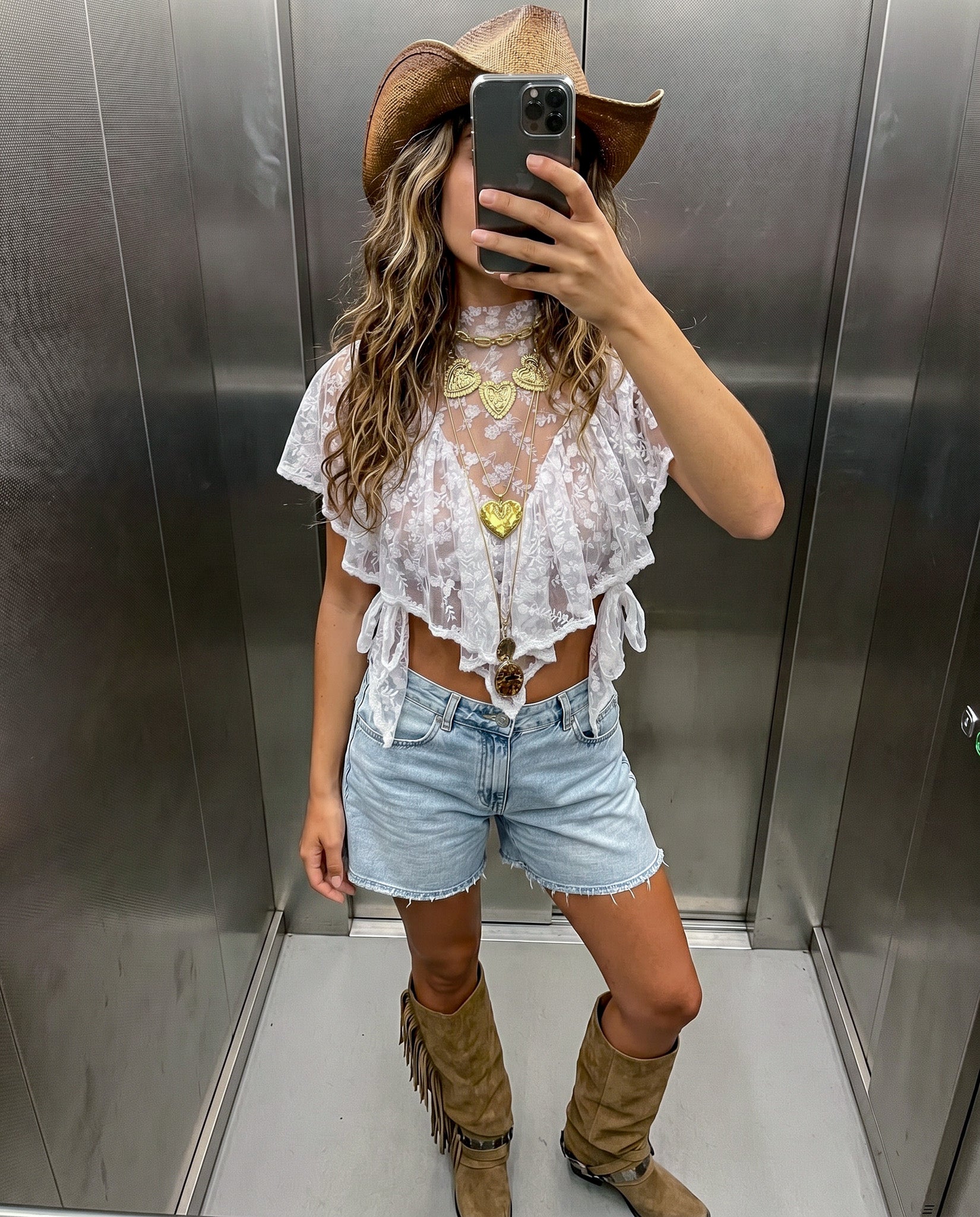Claartje Lace Top Wit