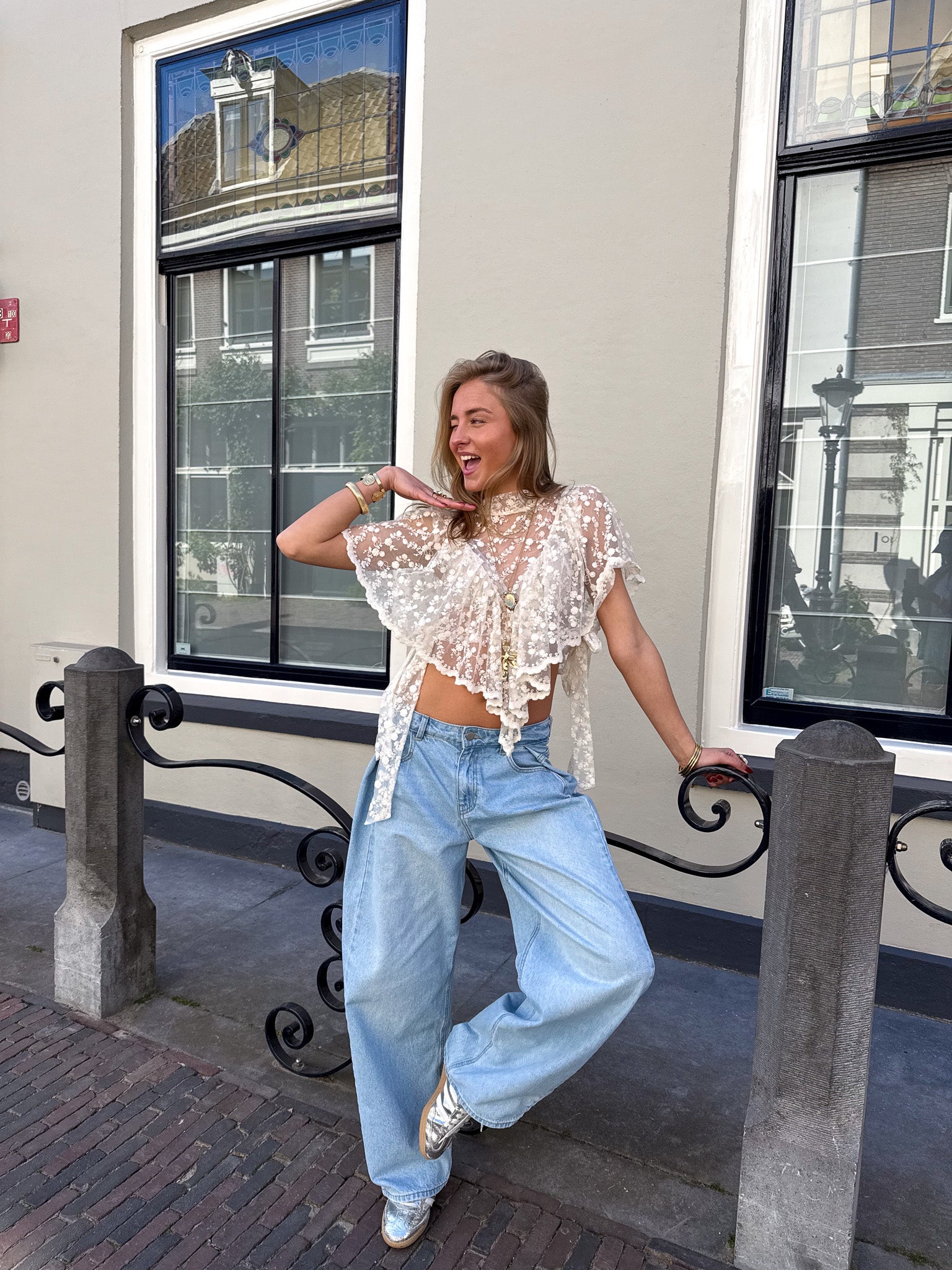 Claartje Lace Top Creme