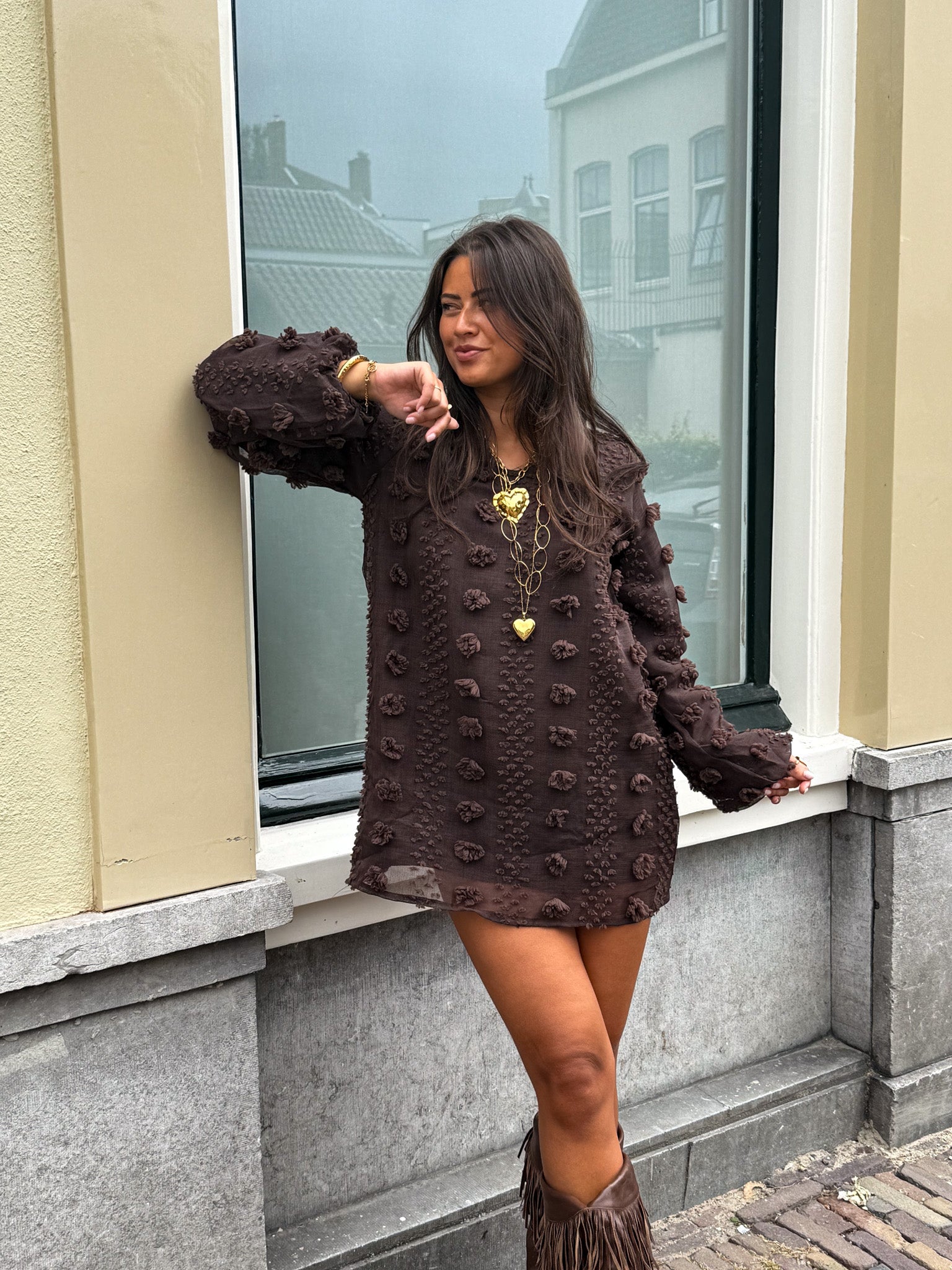 Cloud Nine Dress Brown