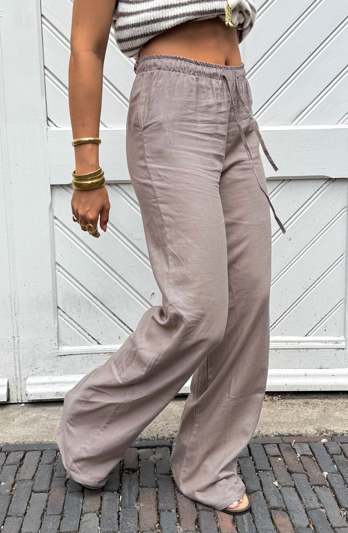 Compliment Linen Pantalon - Tall | Taupe