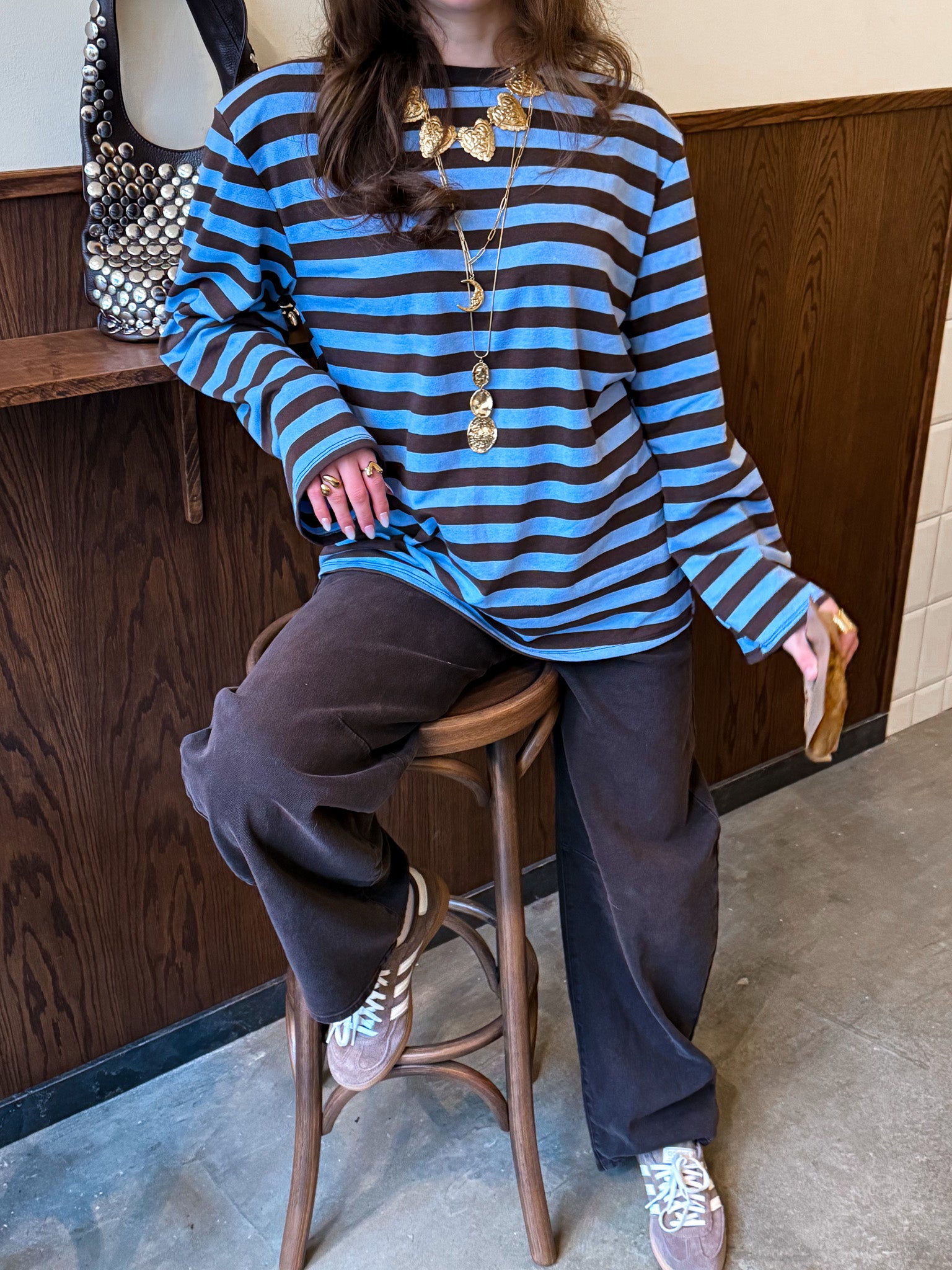 Baggy Balloon Fit Jeans Brown