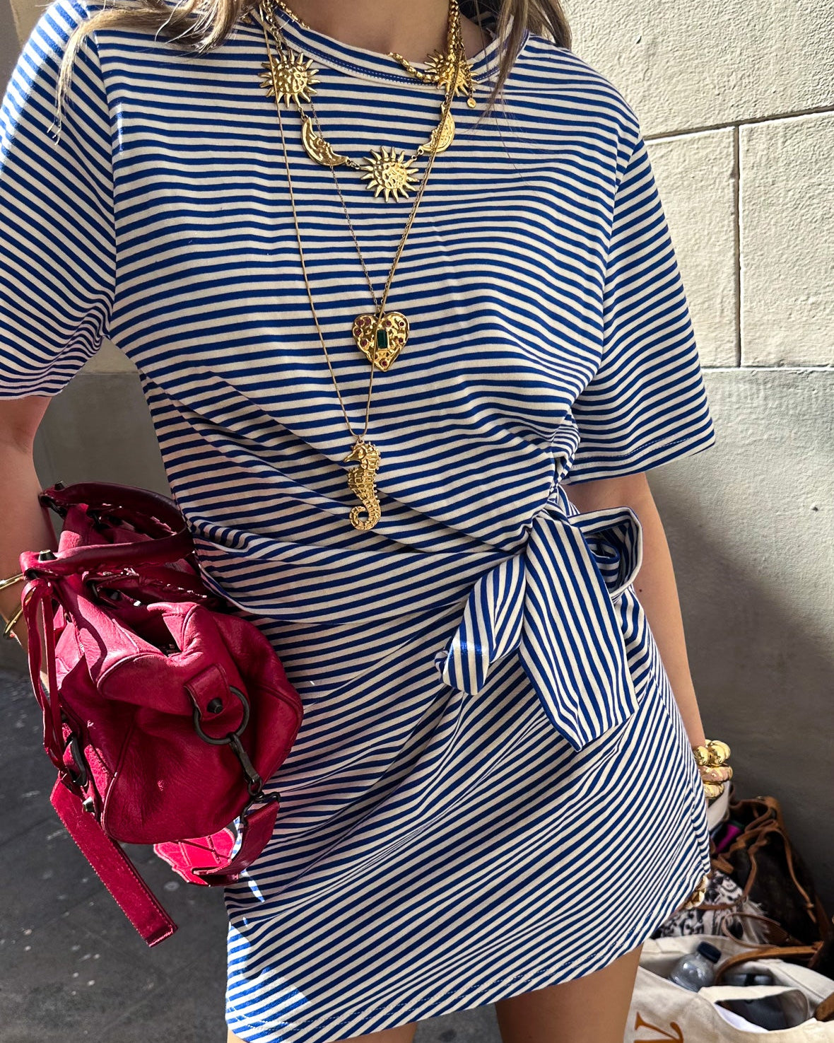 Daly Jurk Gestreept Blauw