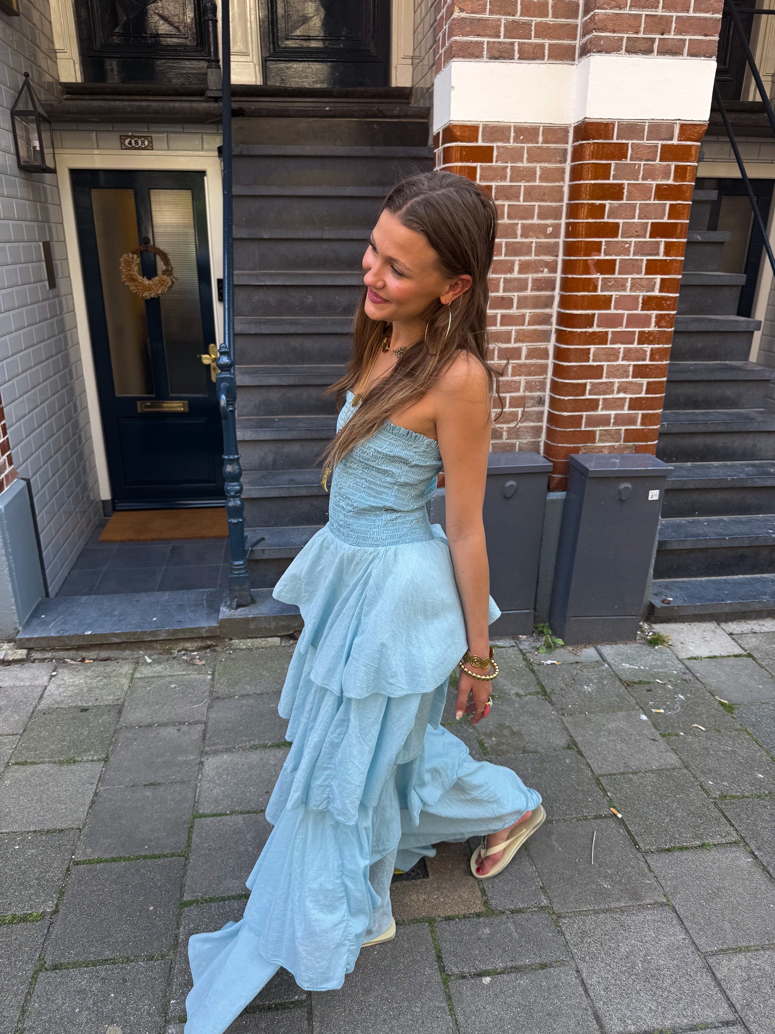 Dani Maxi Jurk Blauw