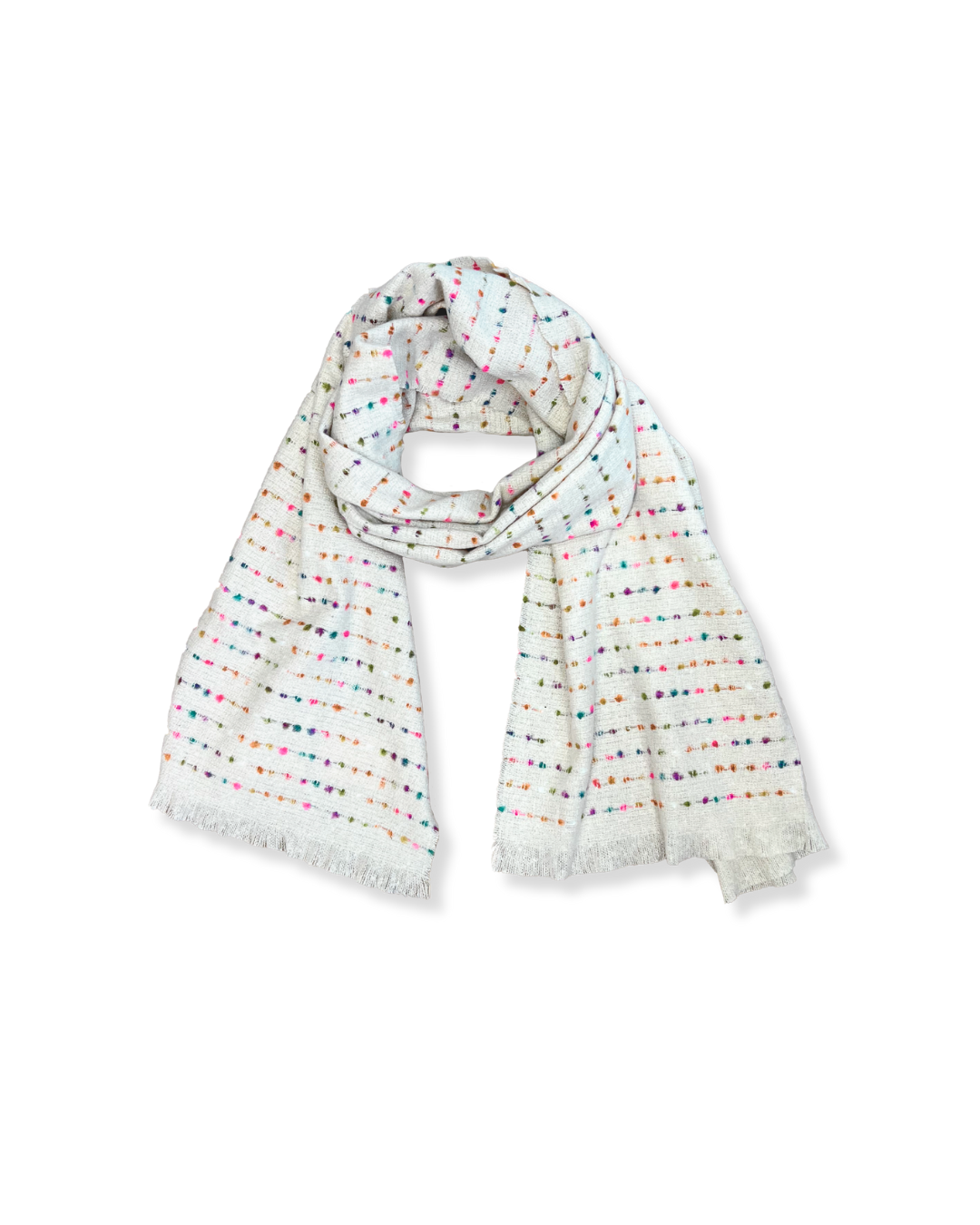 Disco Dots Scarf Beige