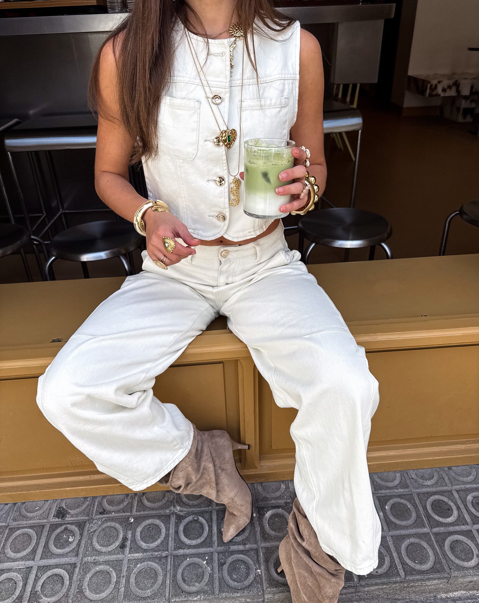 Dolly Spijker Top Gebroken Wit