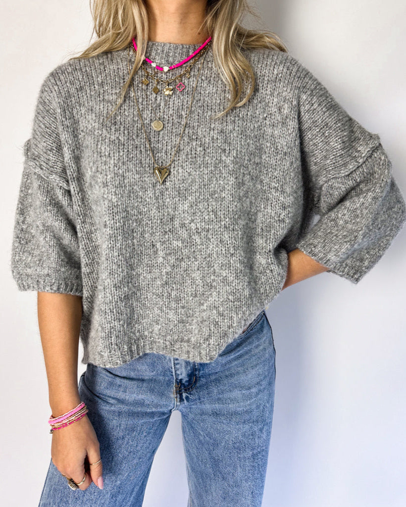 Look Like Donna Knit Grey