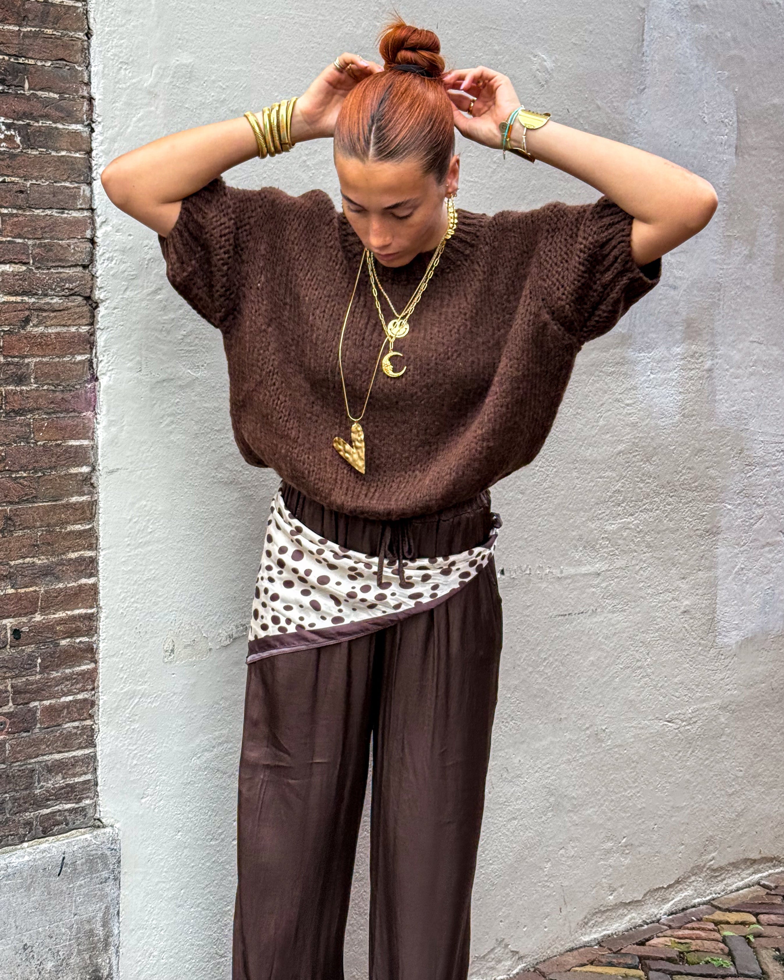 Donna Knit Chocolate Brown