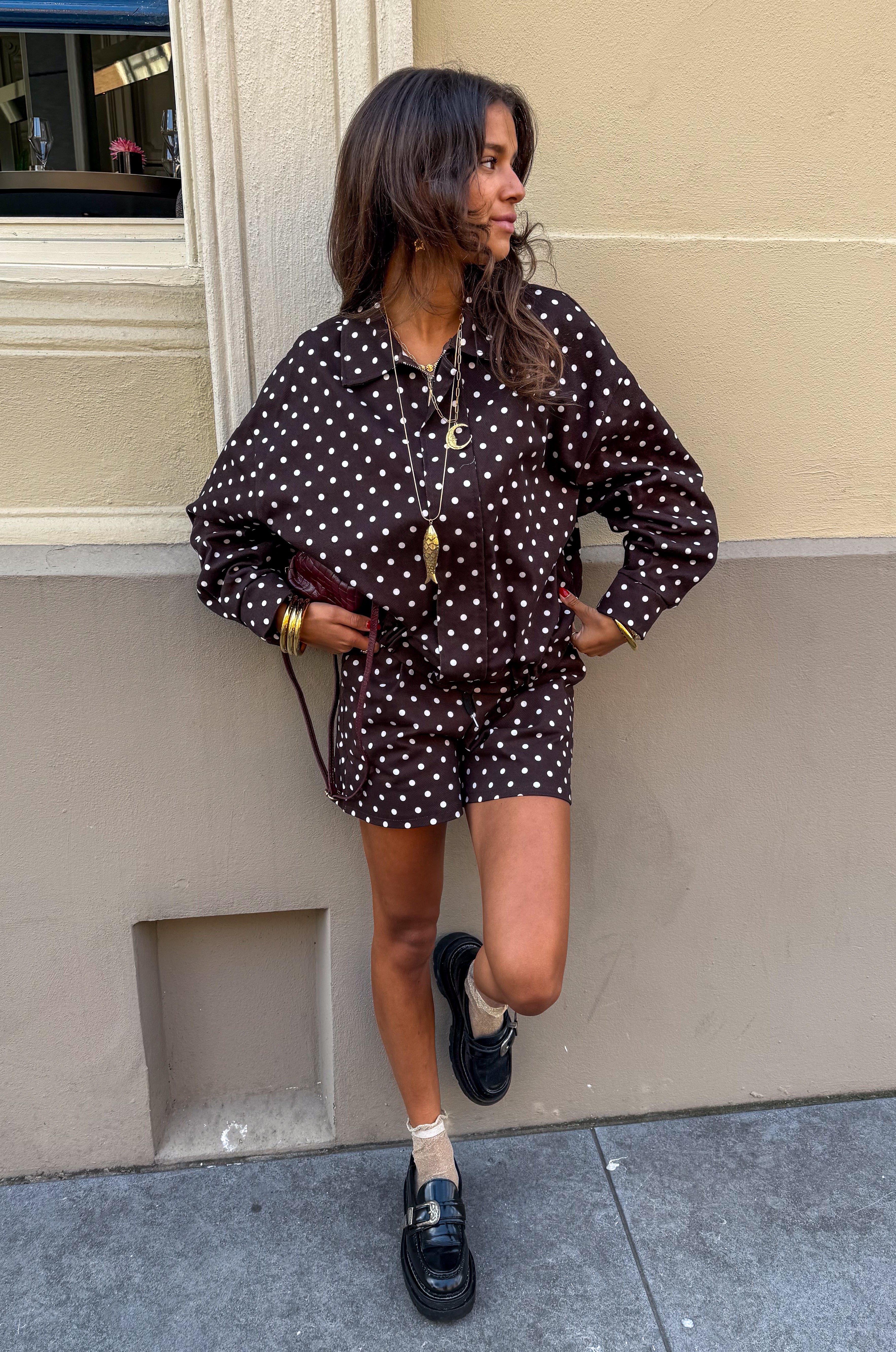 Downtown Dots Jacket Brown