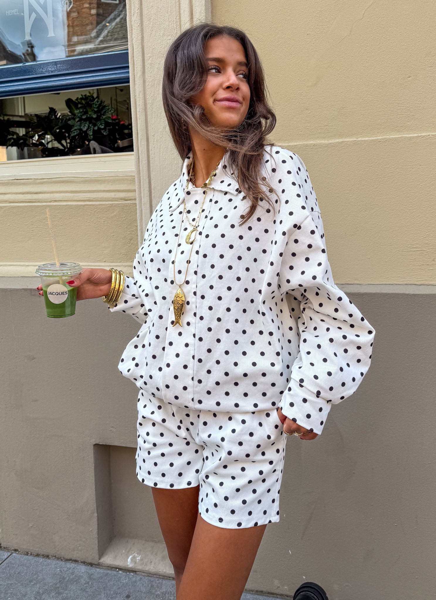 Downtown Dots Shorts White