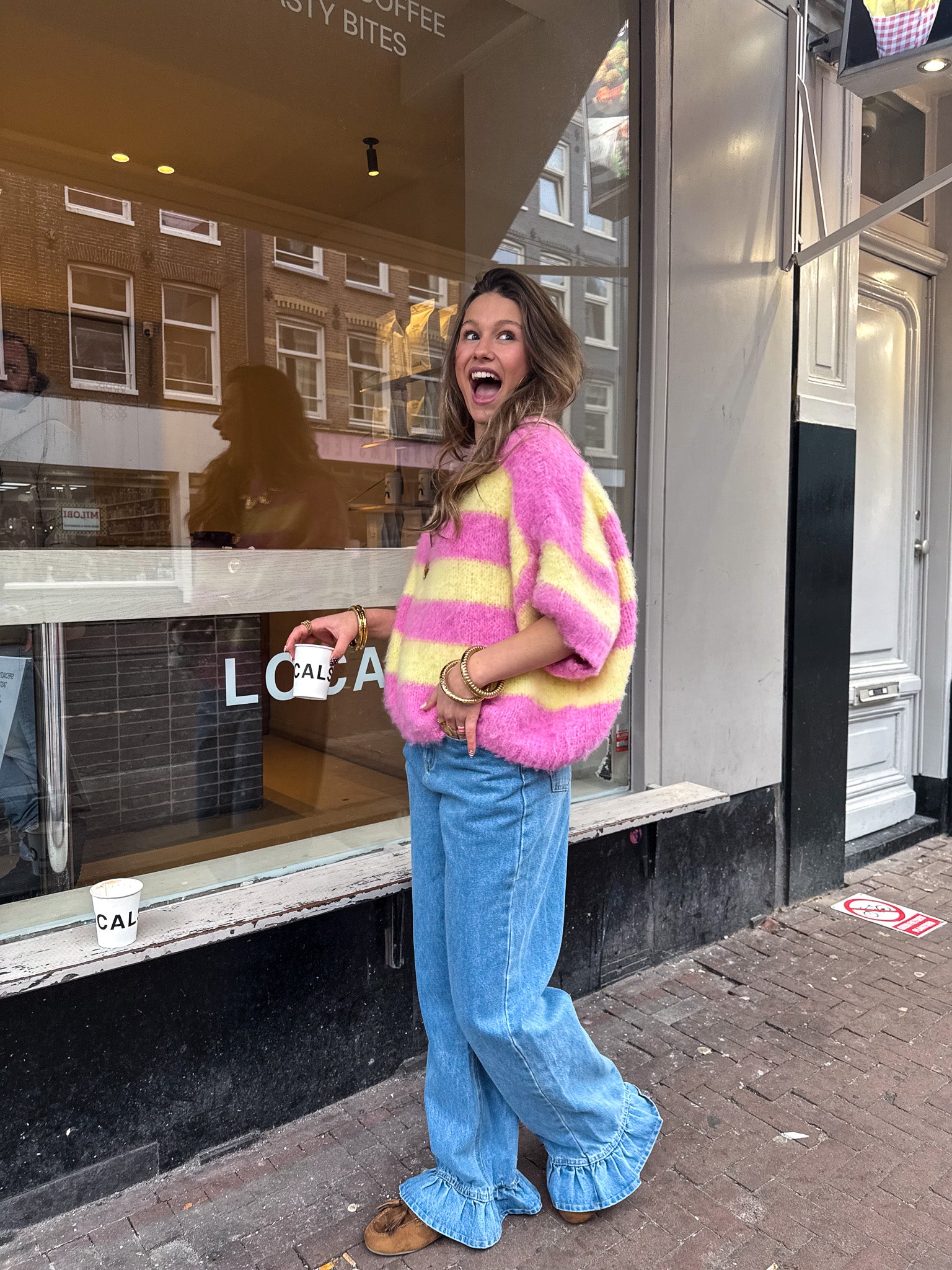 May Straight Leg Ruffle Jeans