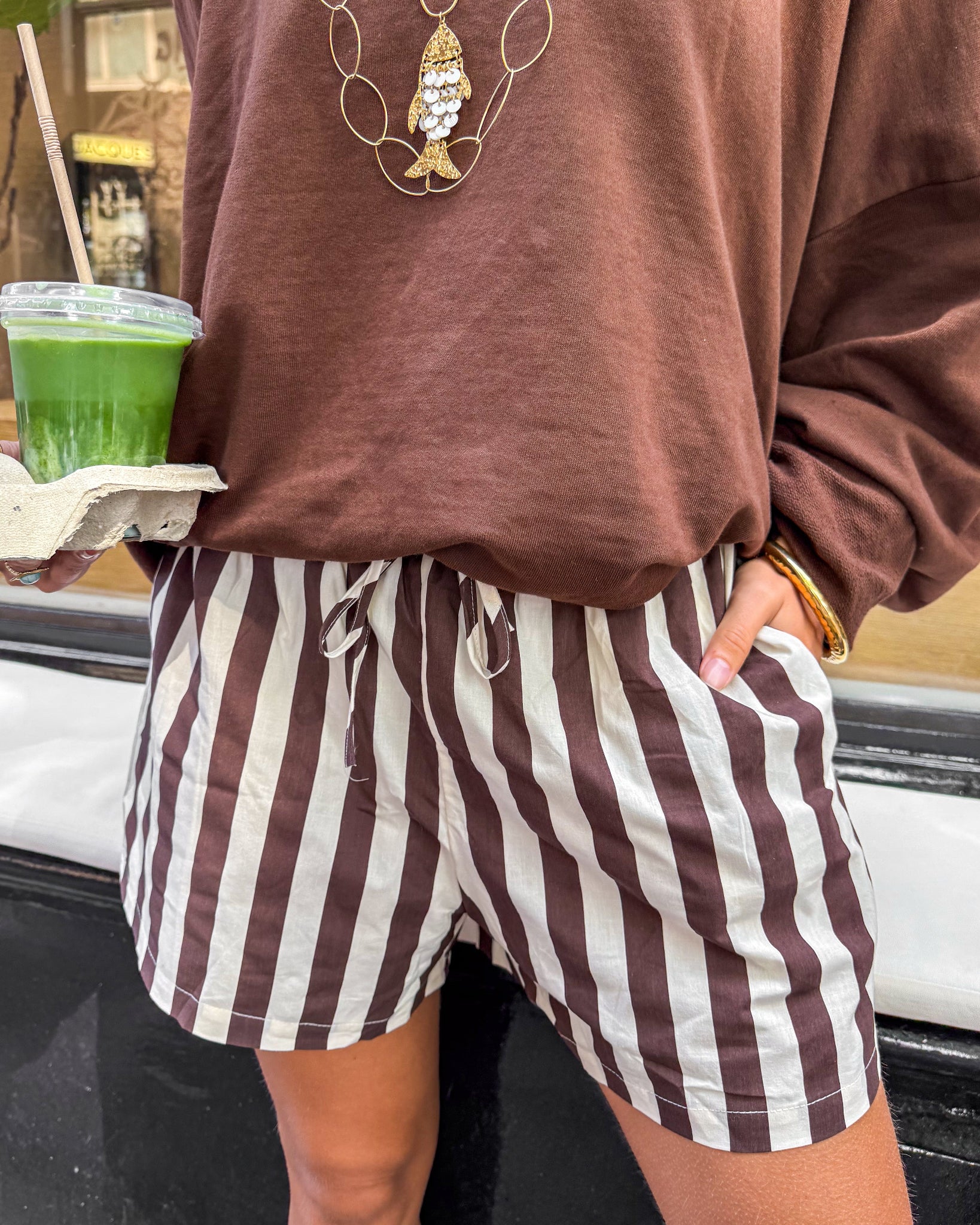 Drift Away Striped Shorts
