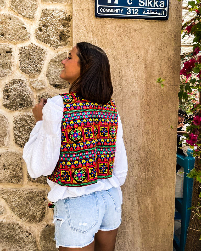Bora Bora Gilet Pop of colour | Black